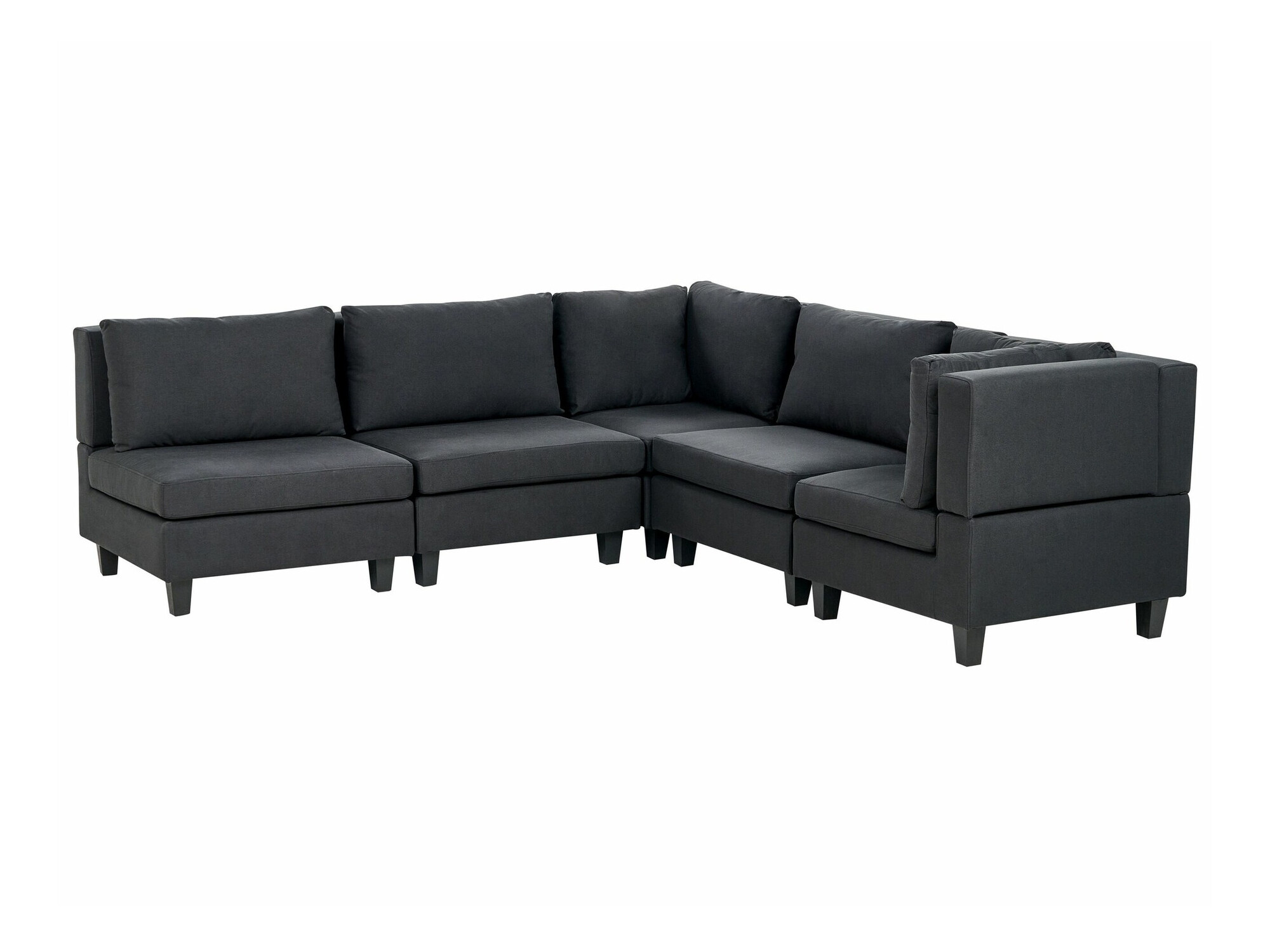 Modularna kotna sedežna garnitura Elbmeli 109 (Črna)