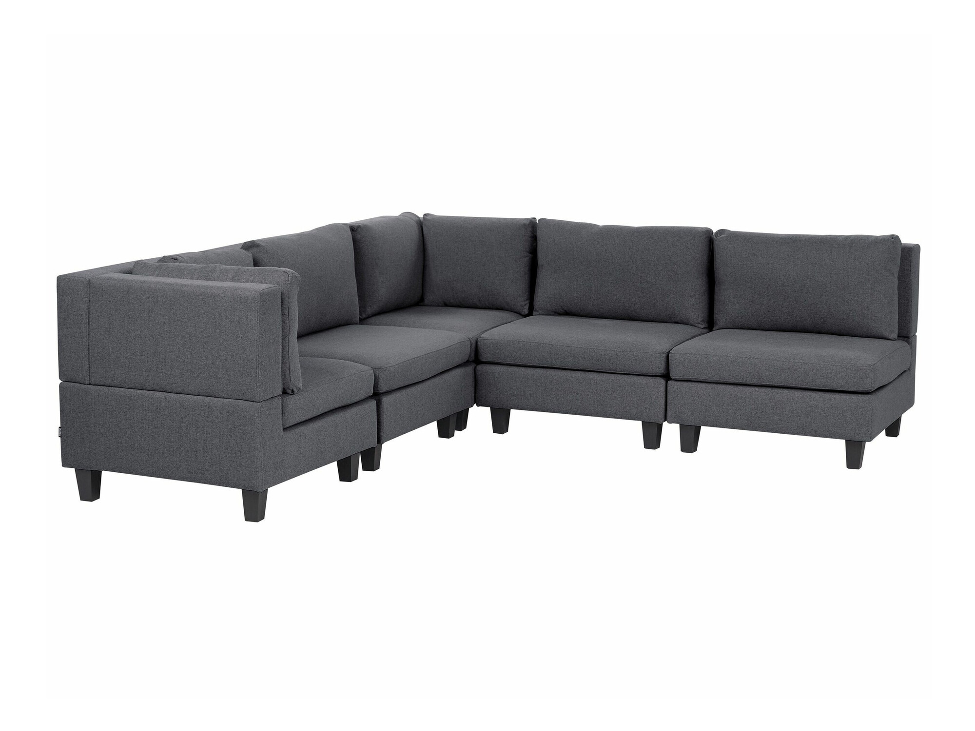 Modularna kotna sedežna garnitura Elbmeli 109 (Temno siva)