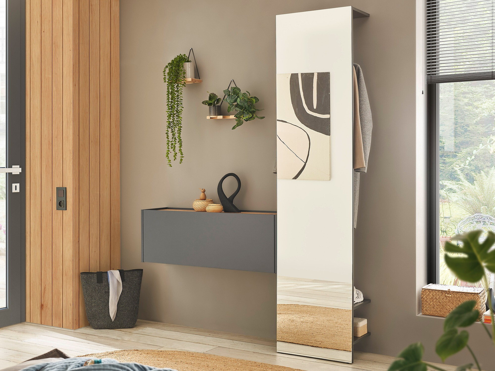 Komplet za predsobo Elbsori 166 (Antracit)