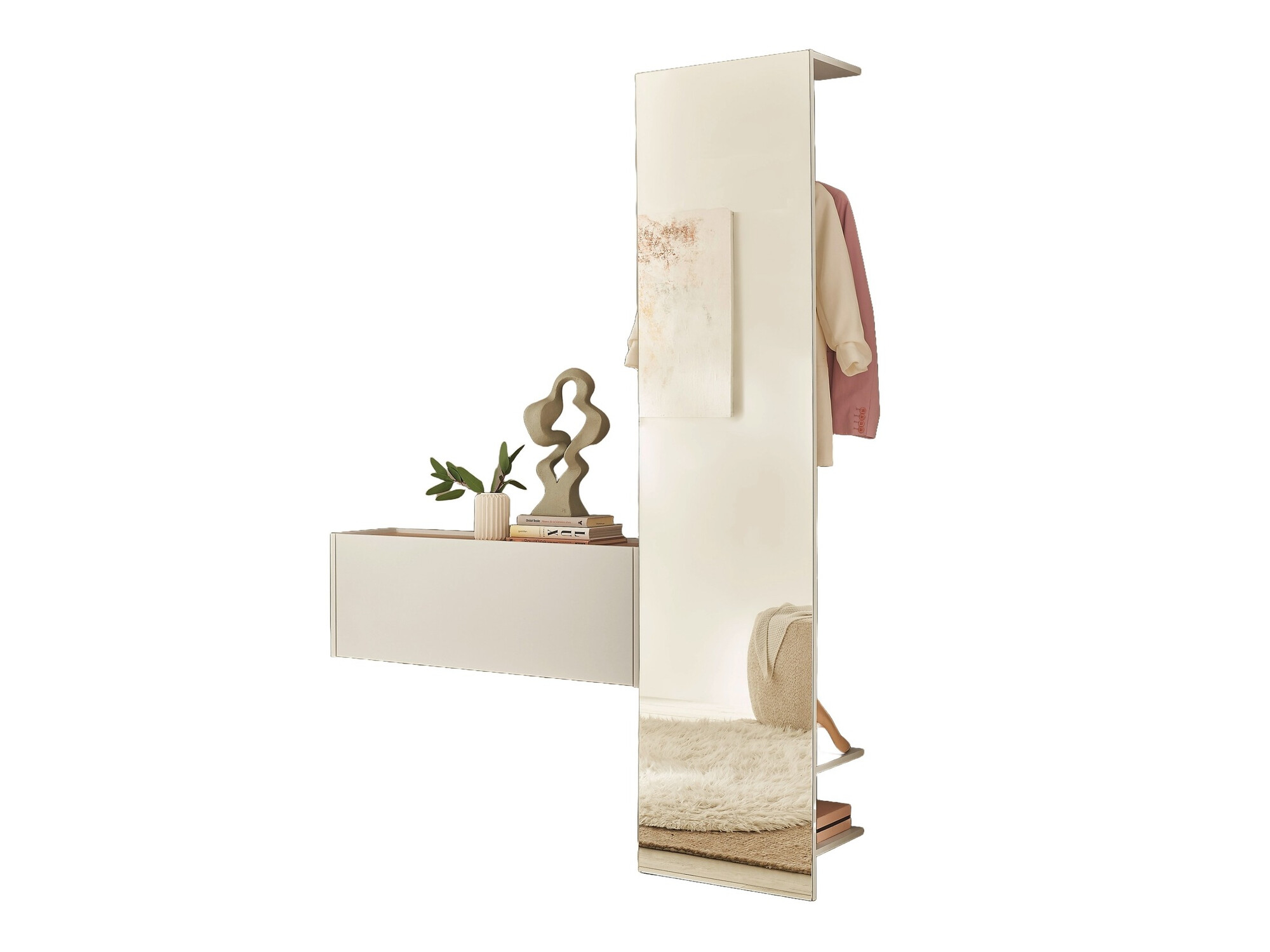 Komplet za predsobo Elbsori 166 (Bela)