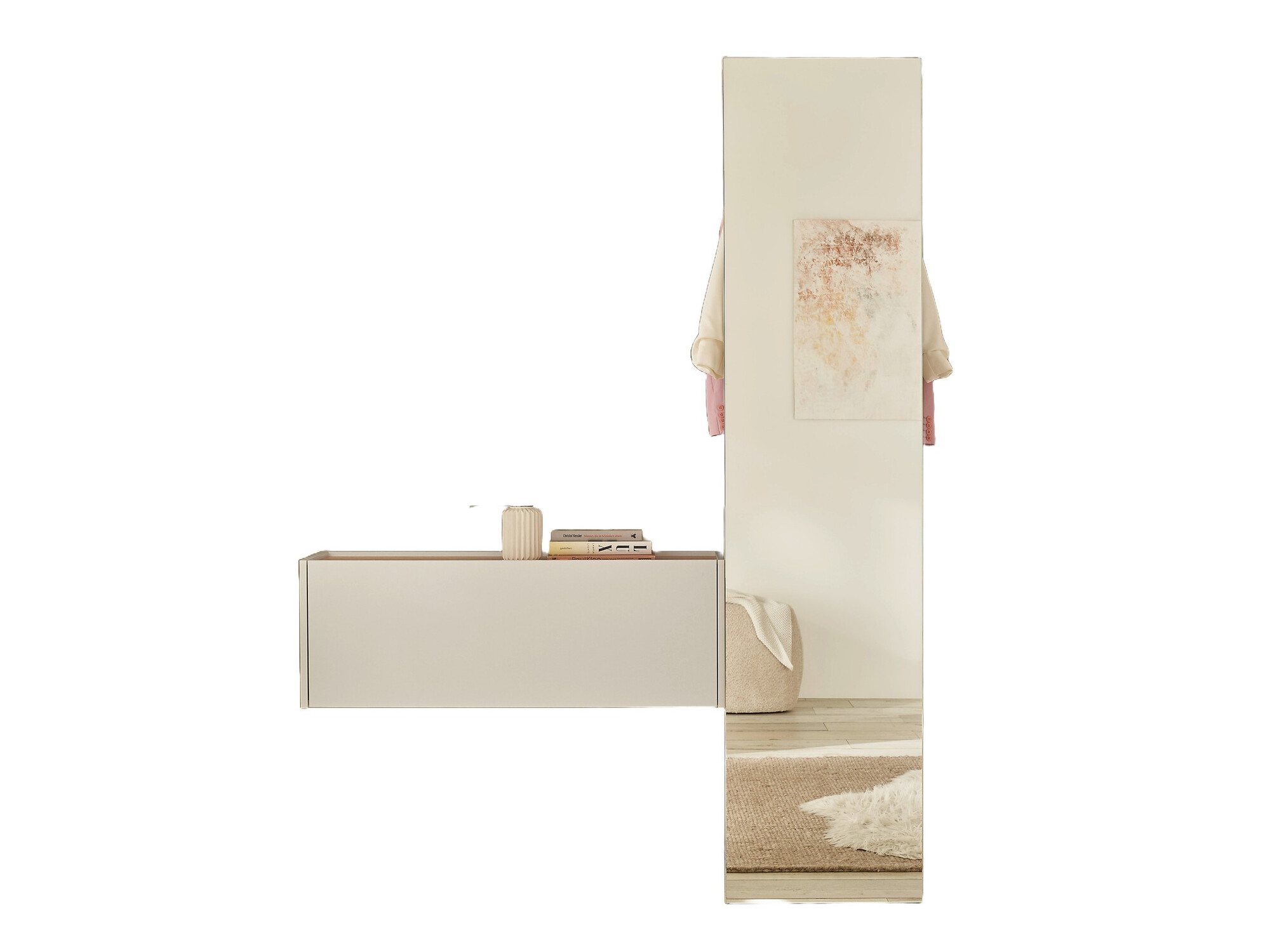 Komplet za predsobo Elbsori 166 (Bela)