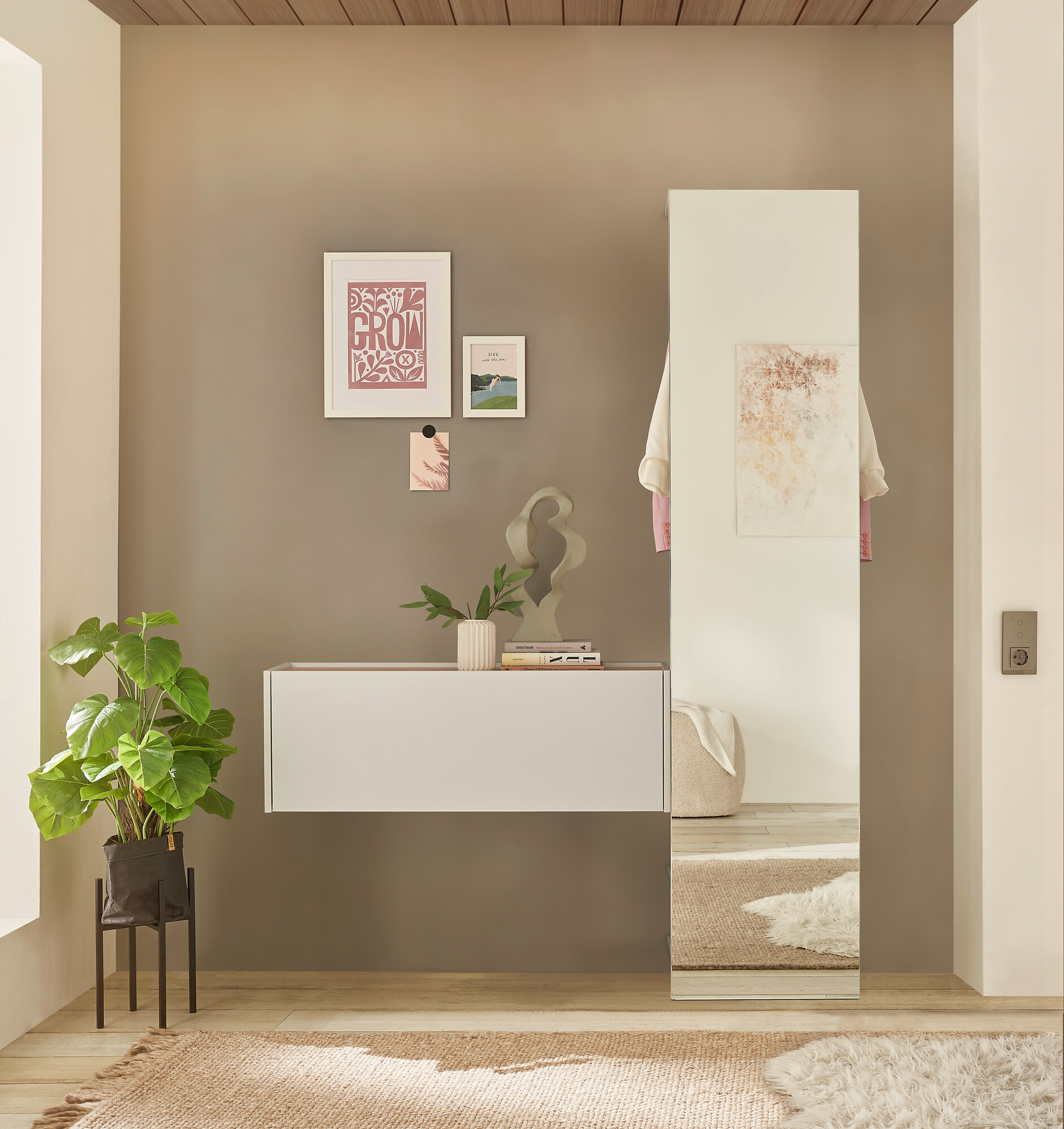 Komplet za predsobo Elbsori 166 (Bela)