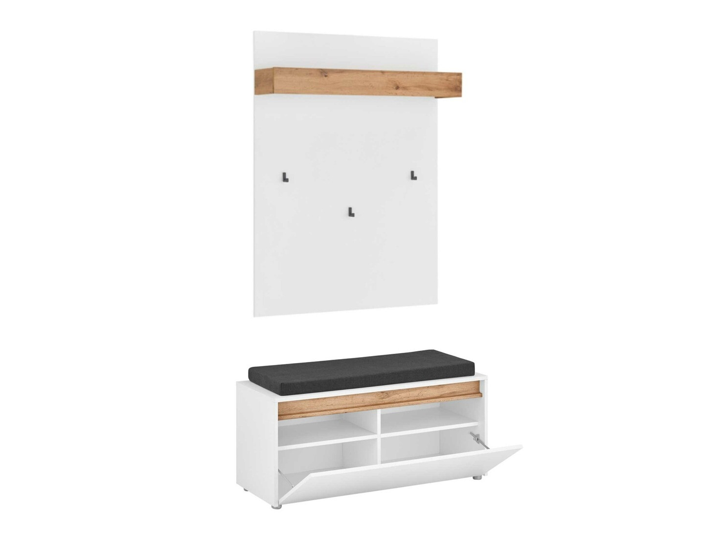 Komplet za predsobo Elbsori 167 (Bela)