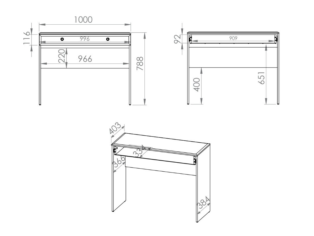 Konzolna miza Romlevo 104
