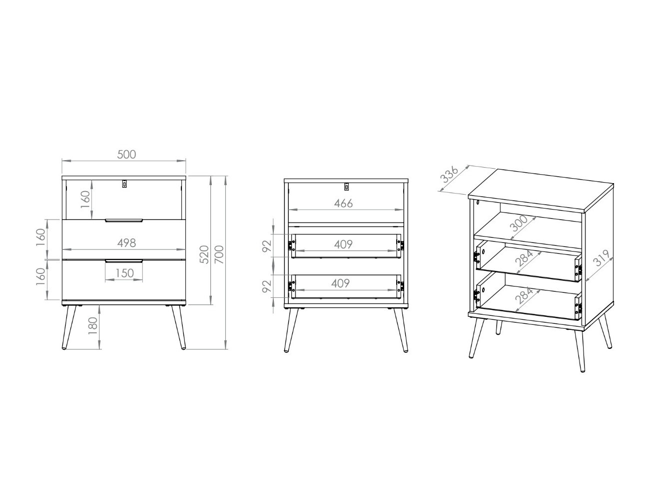 Nočna omarica Odenovu 107