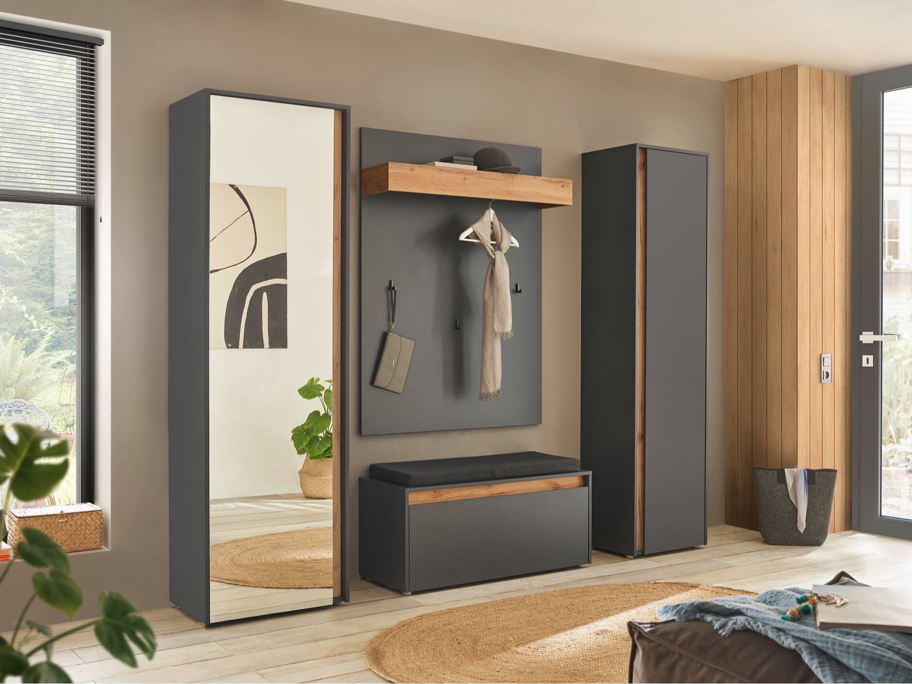 Komplet za predsobo Elbsori 169 (Antracit)