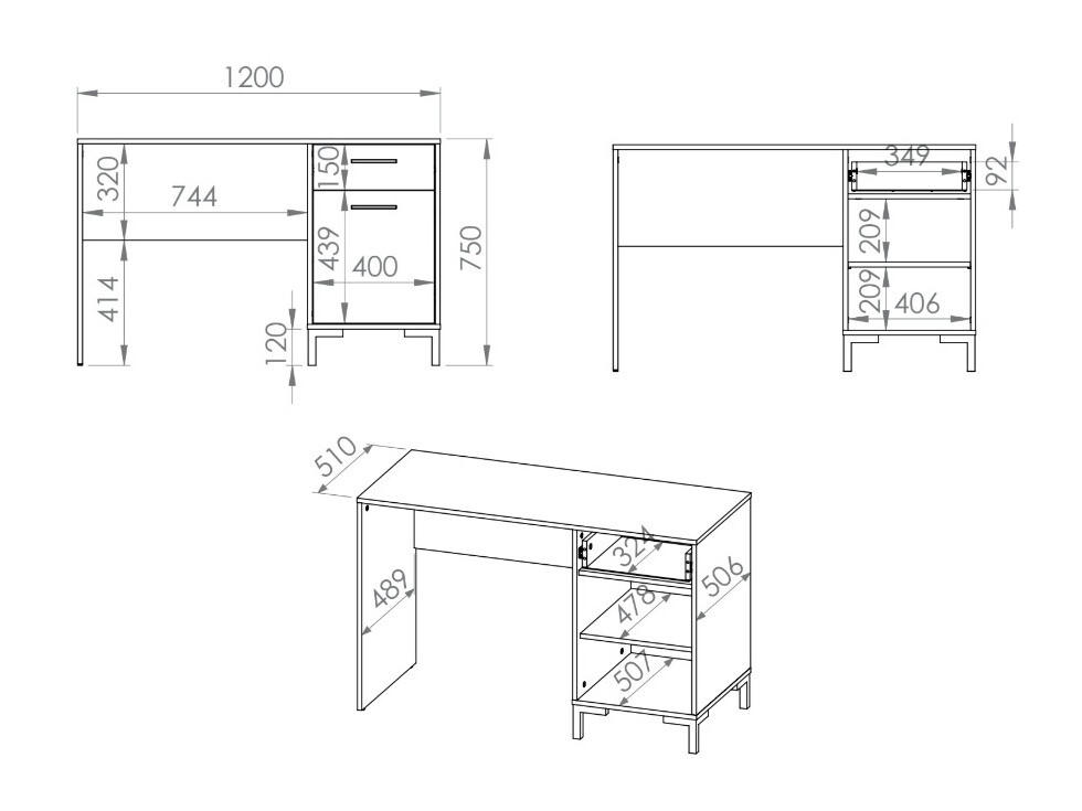 Pisalna miza Larnolo 134