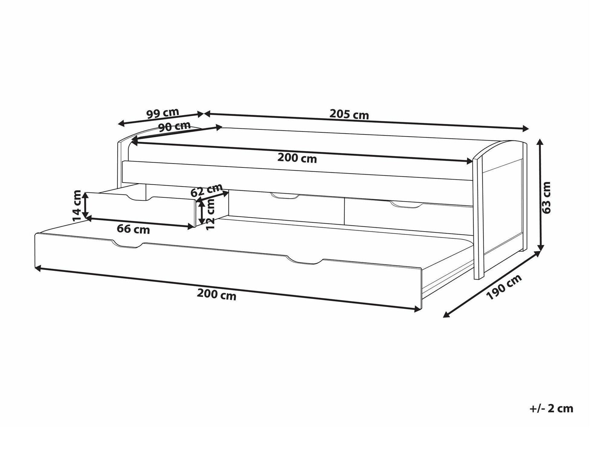 Postelja Berwyn 2246 (Svetel les)
