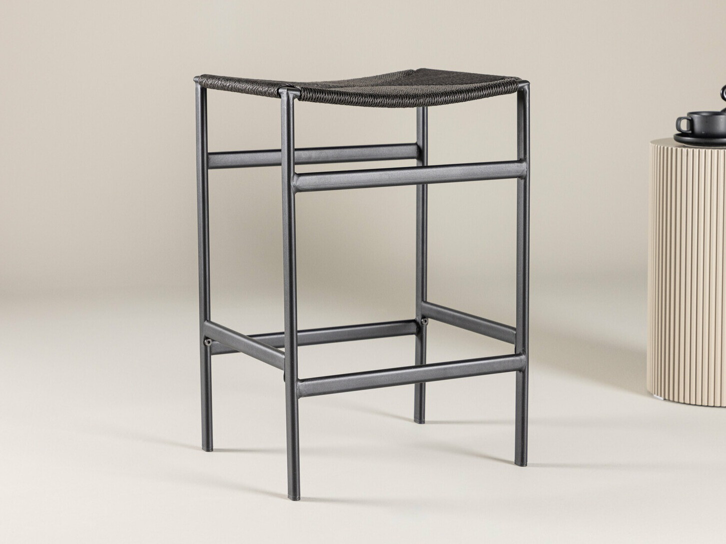 Srednje visok barski stol Dallas 4564 (Črna)