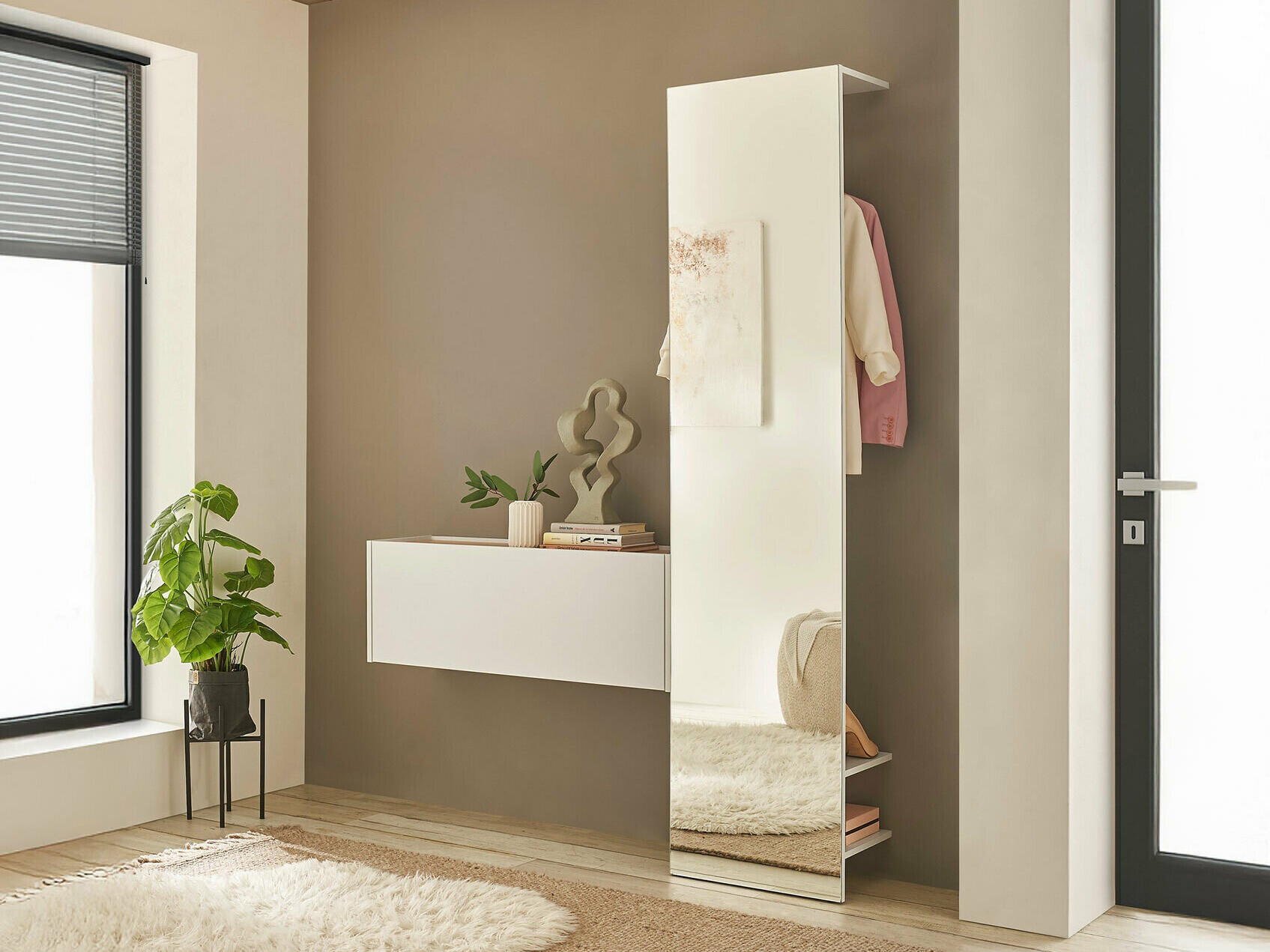 Komplet za predsobo Elbsori 166 (Bela)