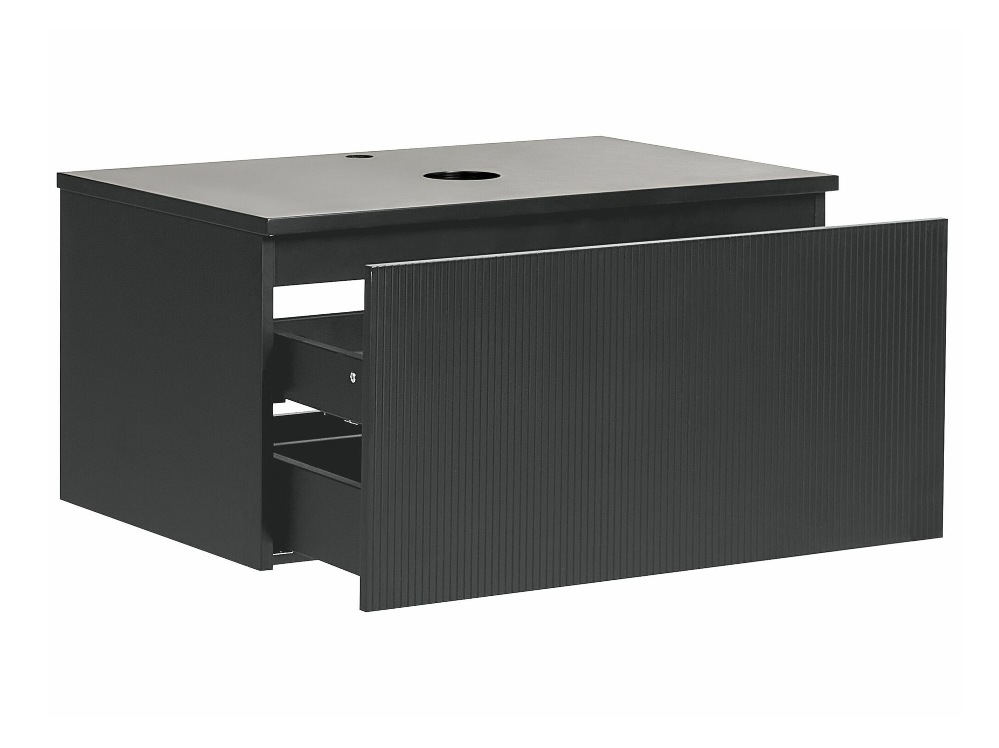 Viseča kopalniška omarica za umivalnik Berwyn 2254 (Črna)