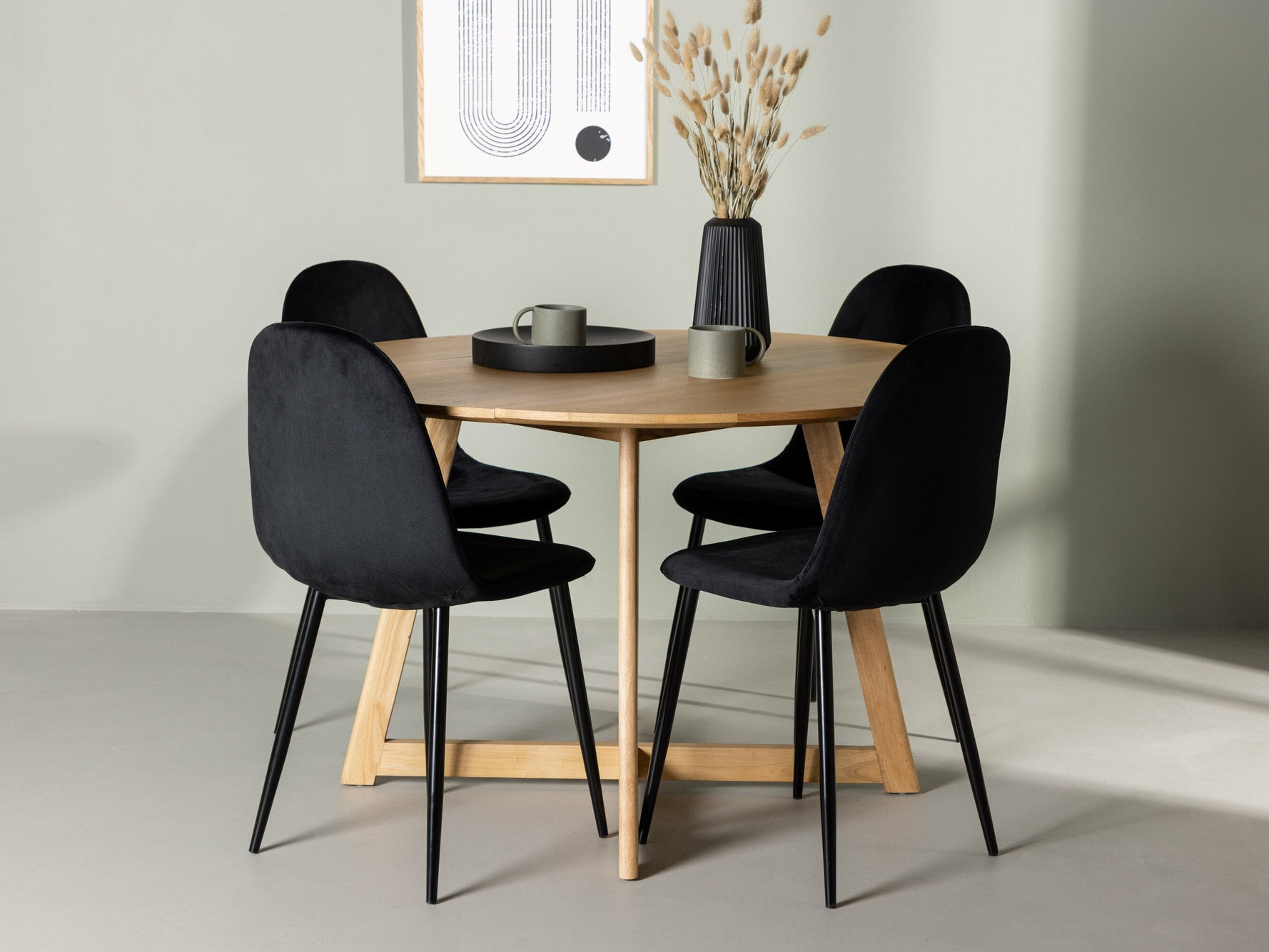 Jedilniški komplet Dallas 4580 (Črna)