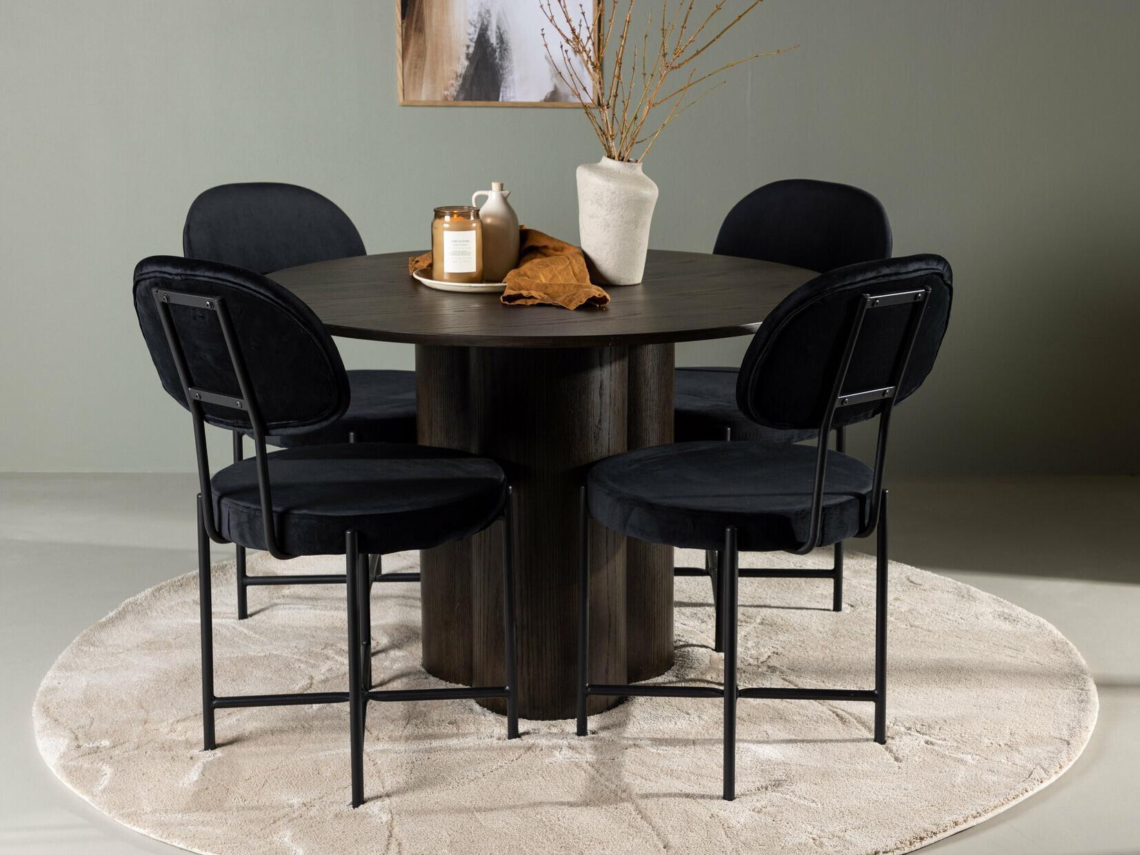 Jedilniški komplet Dallas 4605 (Temni oreh)