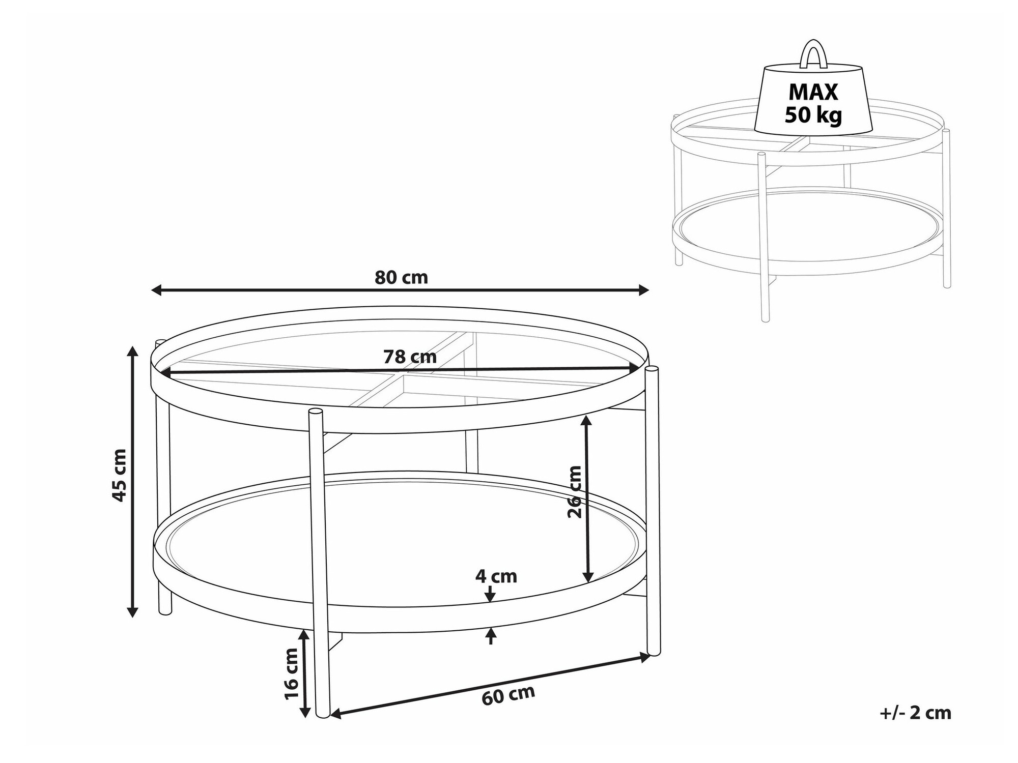 Klubska mizica Berwyn 2261