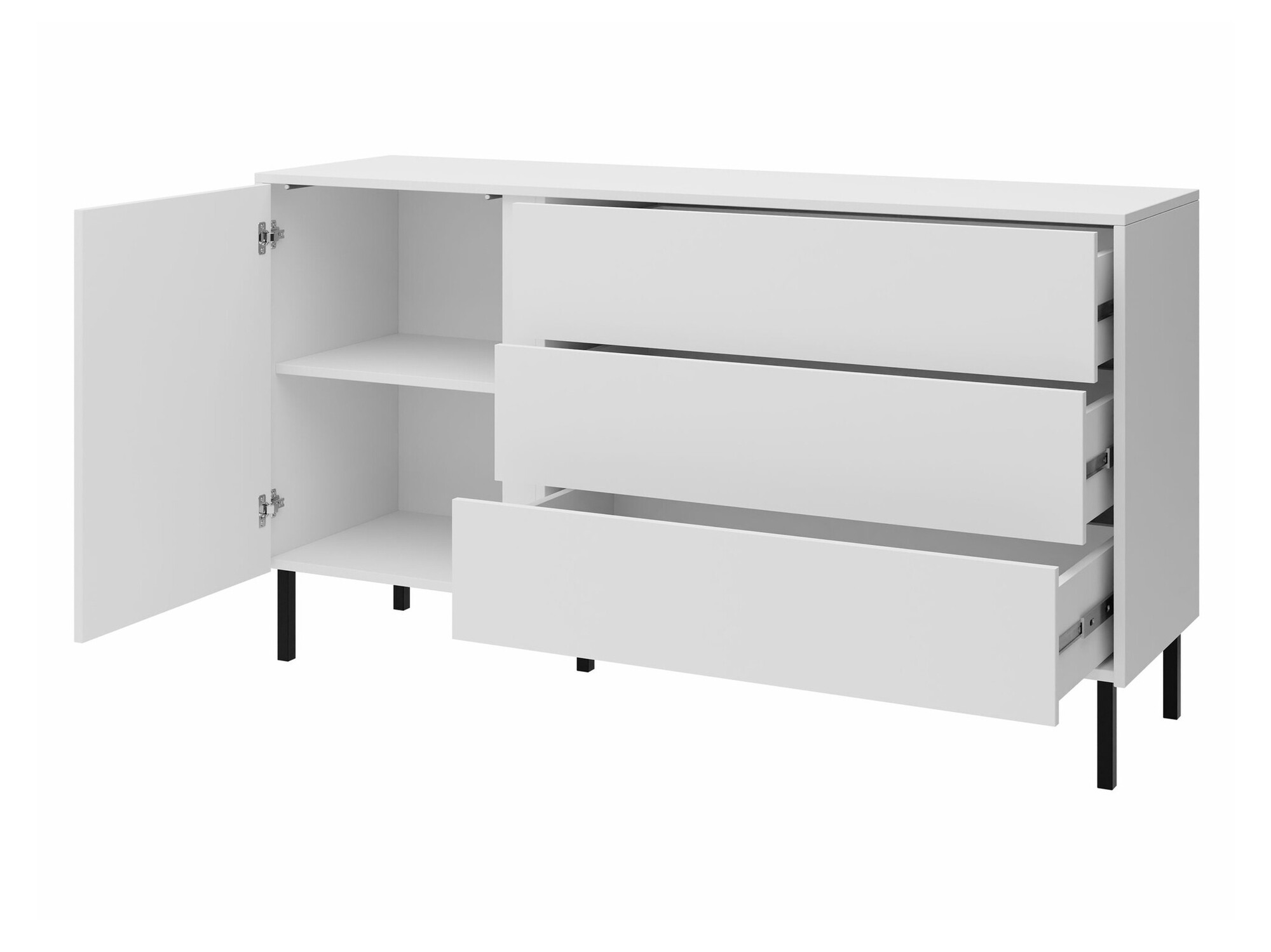 Komoda Lumiri 102 (Hrast + Črna)