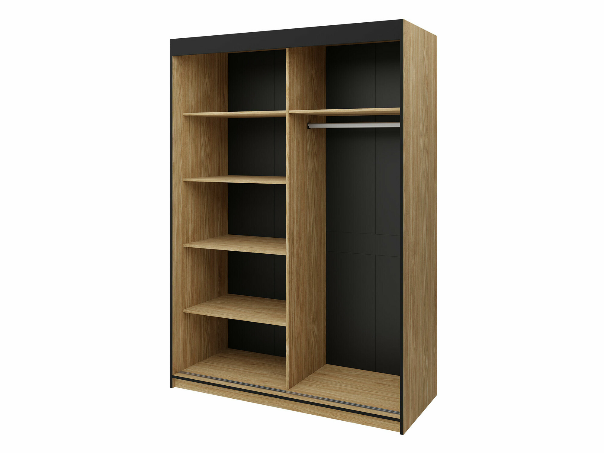 Garderobna omara Tenreme 101 (Hrast + Črna)