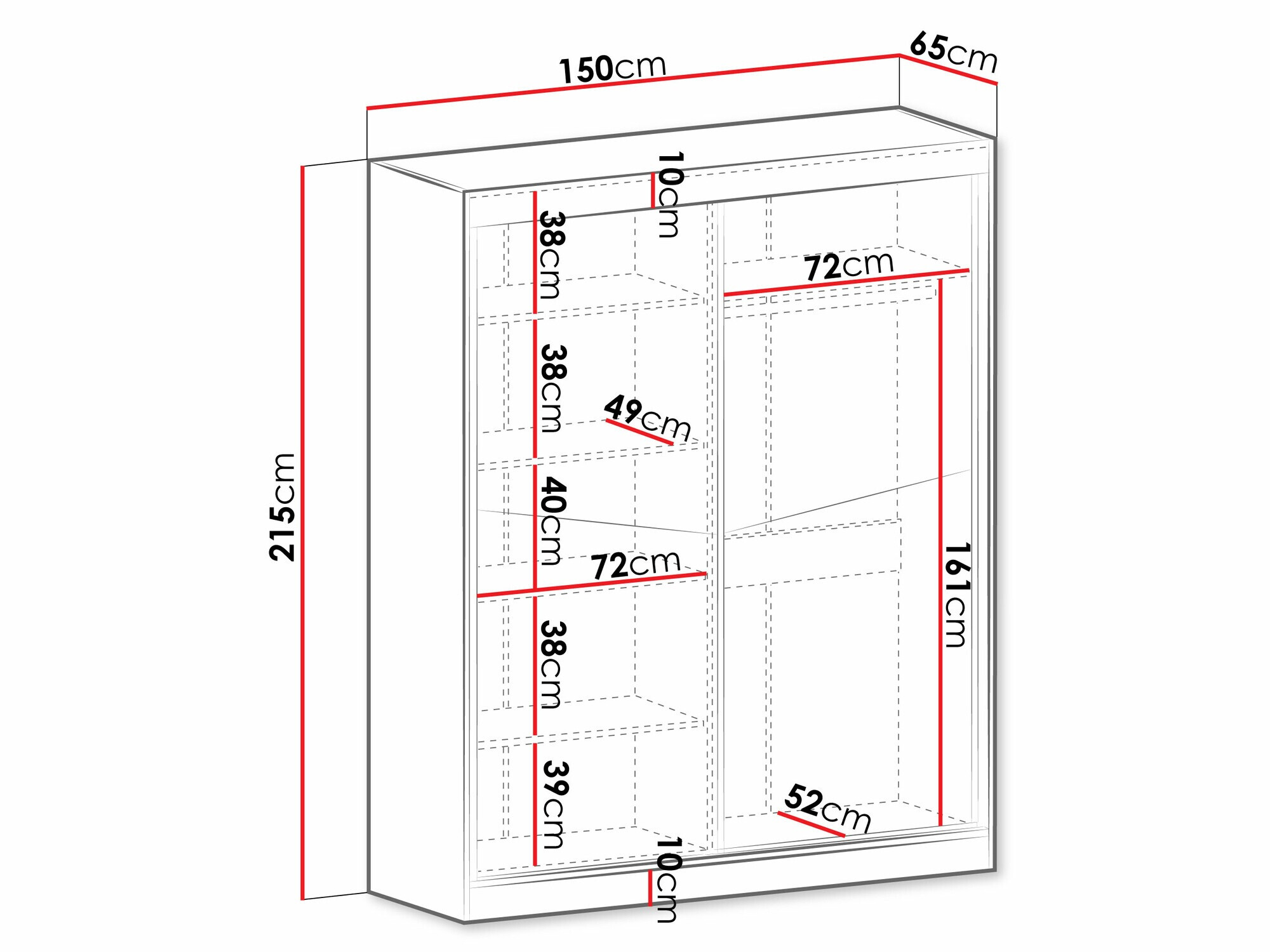 Garderobna omara Tenreme 101 (Hrast + Črna)