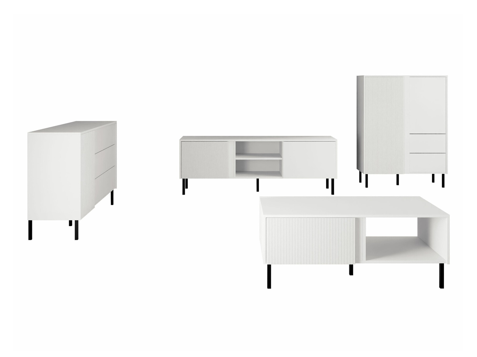 Komplet za dnevno sobo Lumiri 108 (Bela)