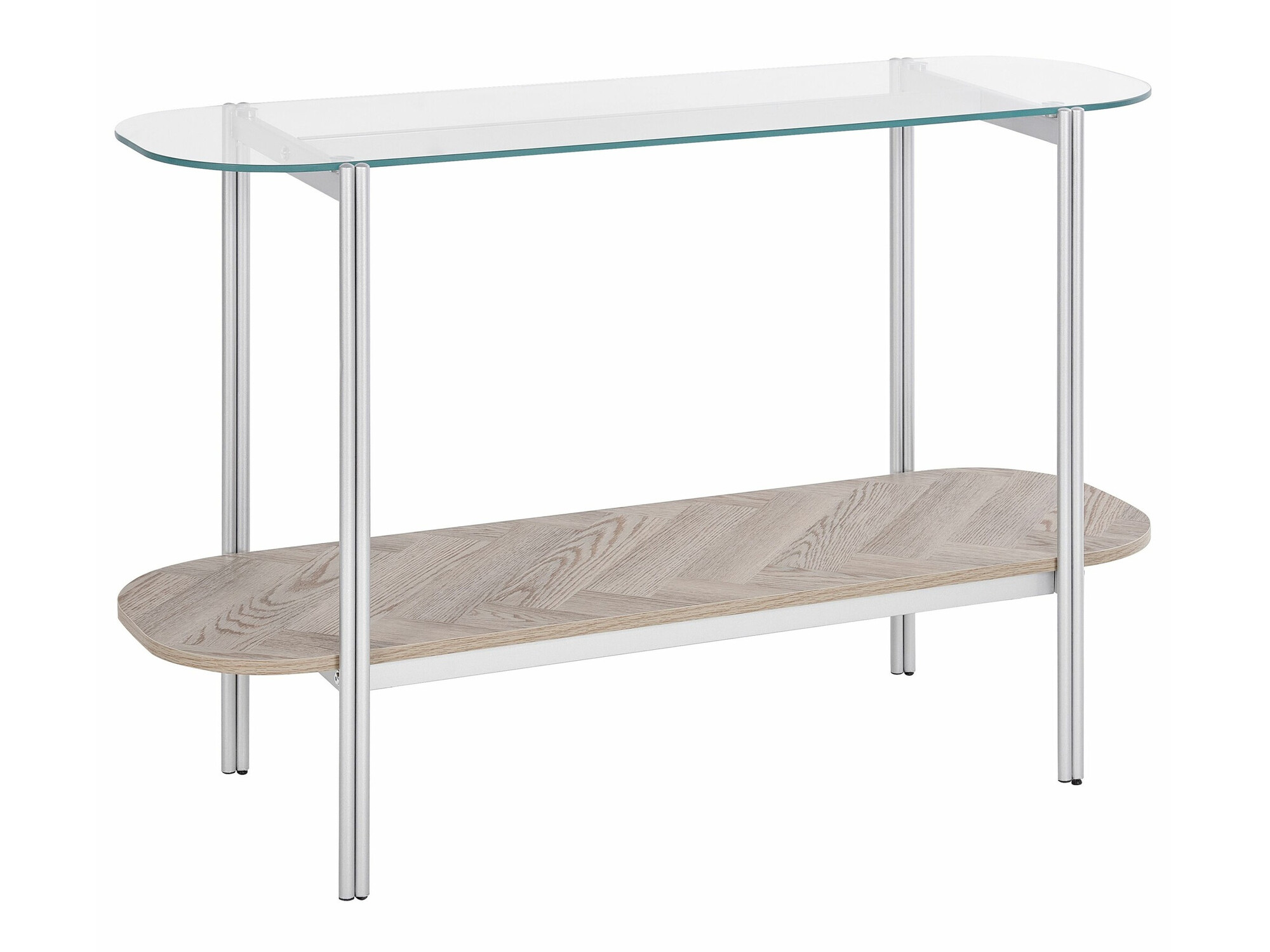 Konzolna miza Berwyn 2278 (Srebrna + Svetel les)