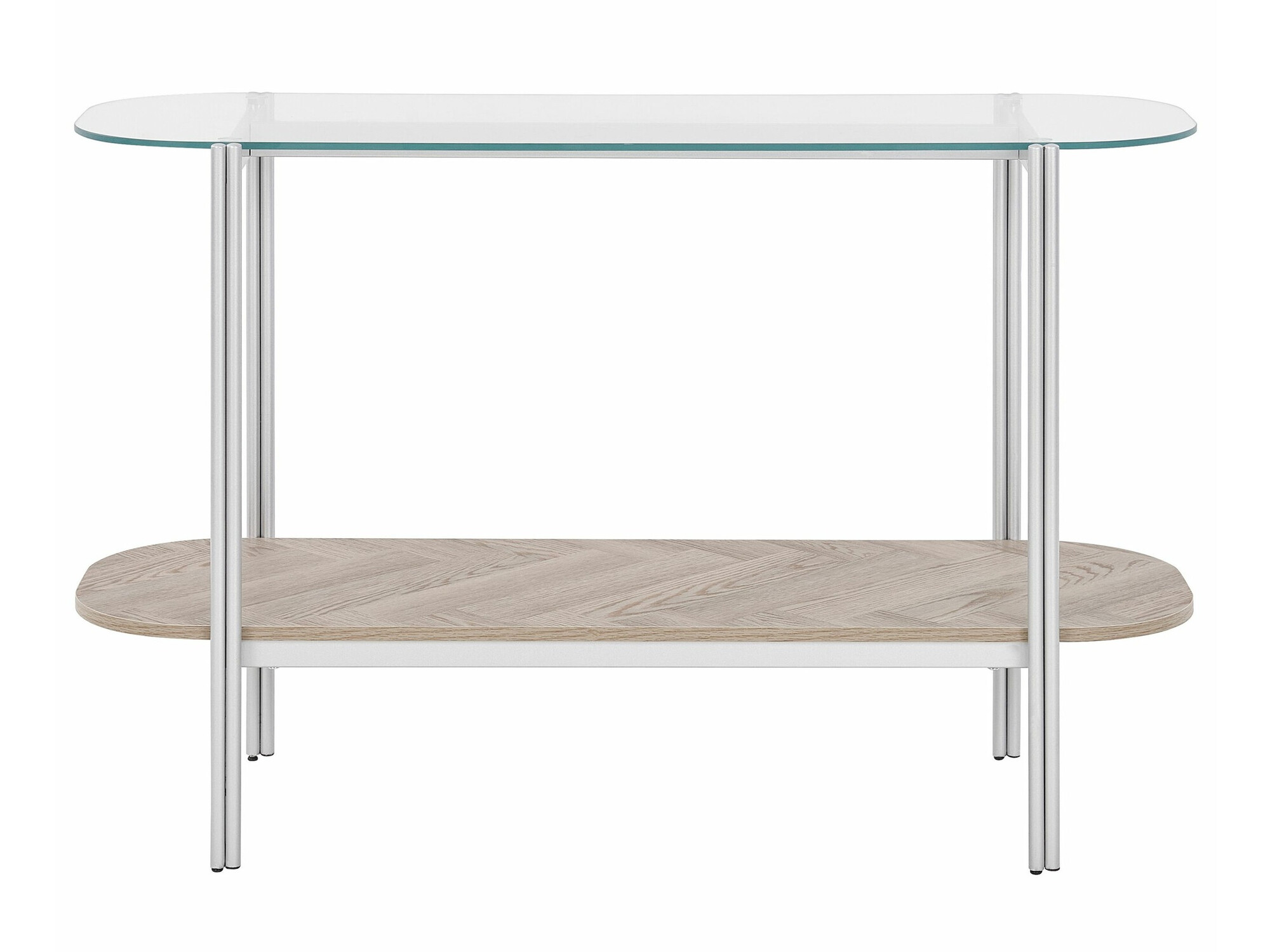 Konzolna miza Berwyn 2278 (Srebrna + Svetel les)