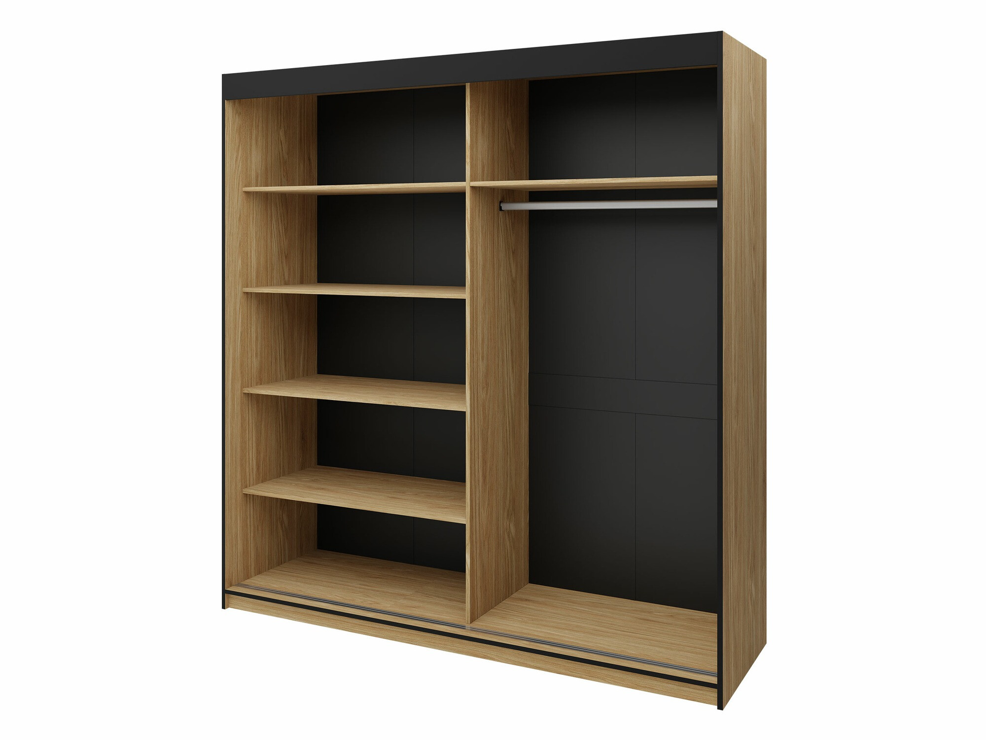 Komplet spalnic Tenreme 108 (Hrast + Črna)