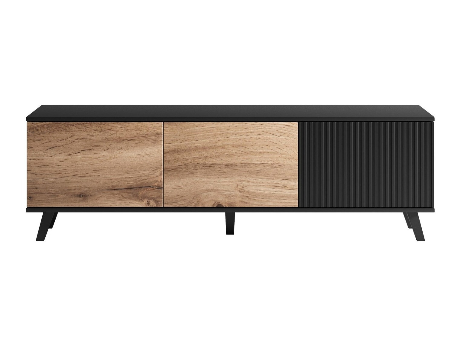 TV-omarica Luelia 116 (Črna + Wotan hrast)