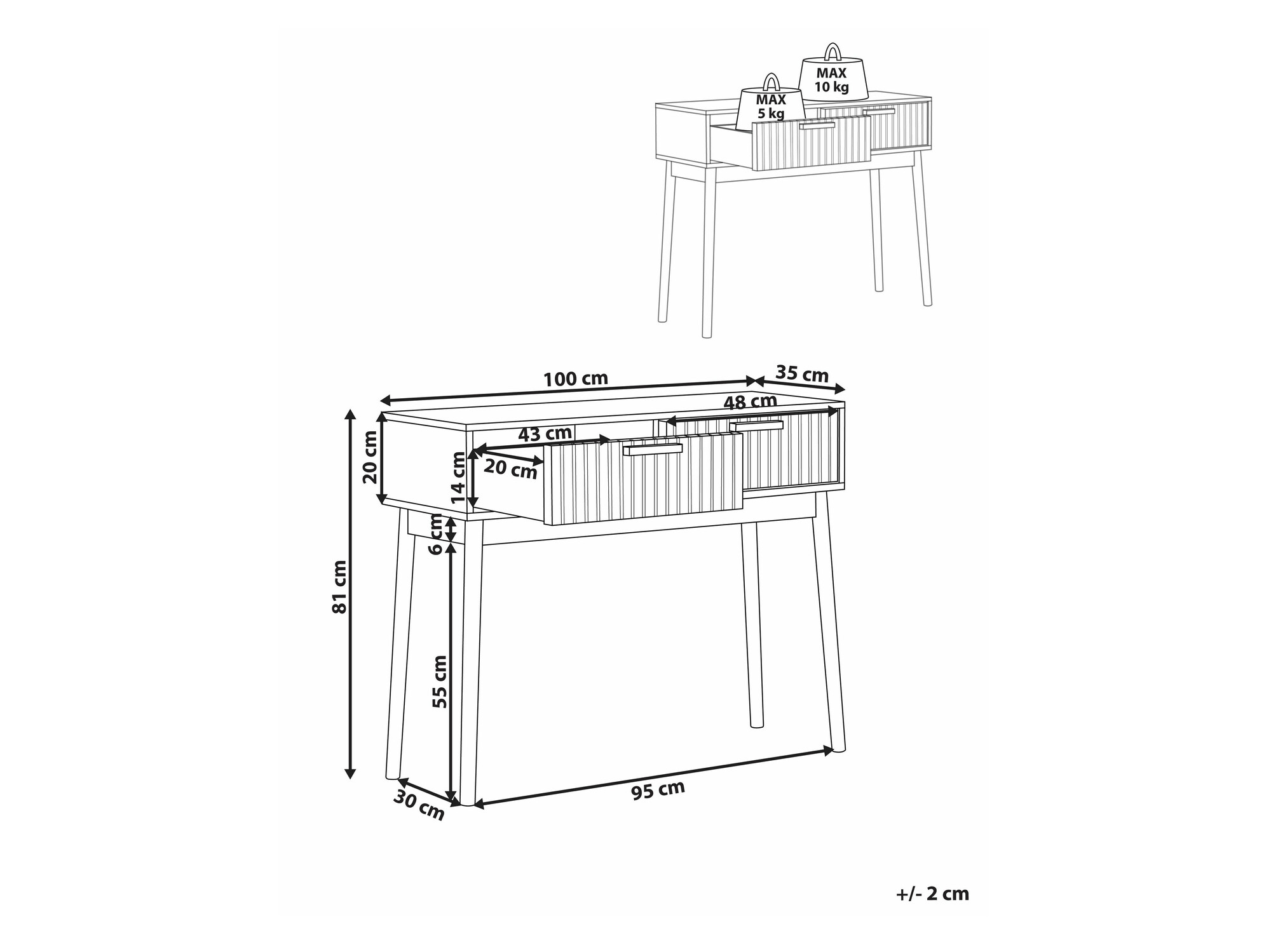 Konzolna miza Mirmori 105