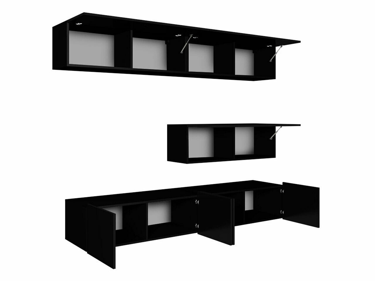 Dnevni prostor Tivdalu 112 (Zlati hrast + Bela + Sijaj bela)