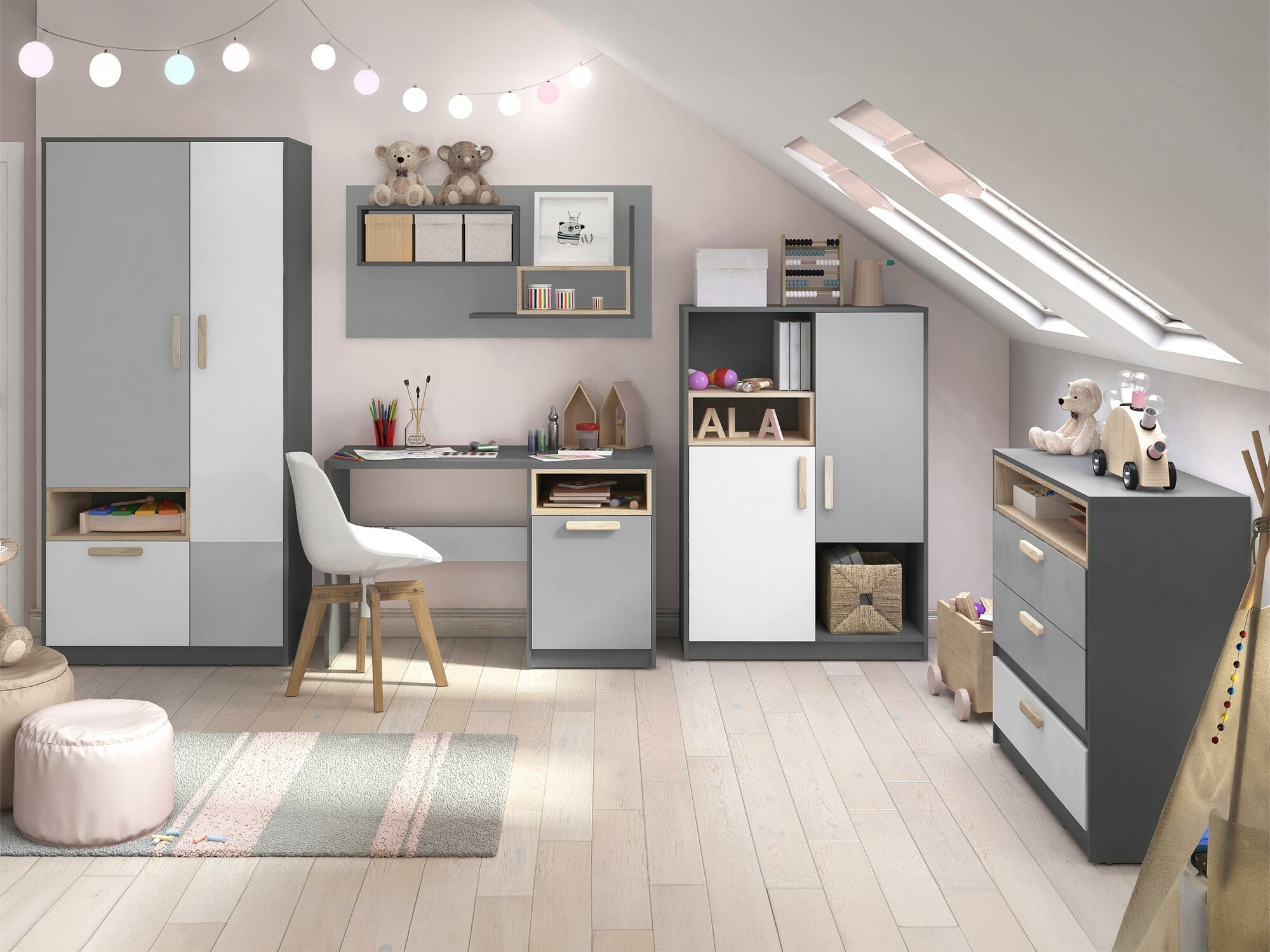 Komplet pohištva za otroško sobo Veravie 124