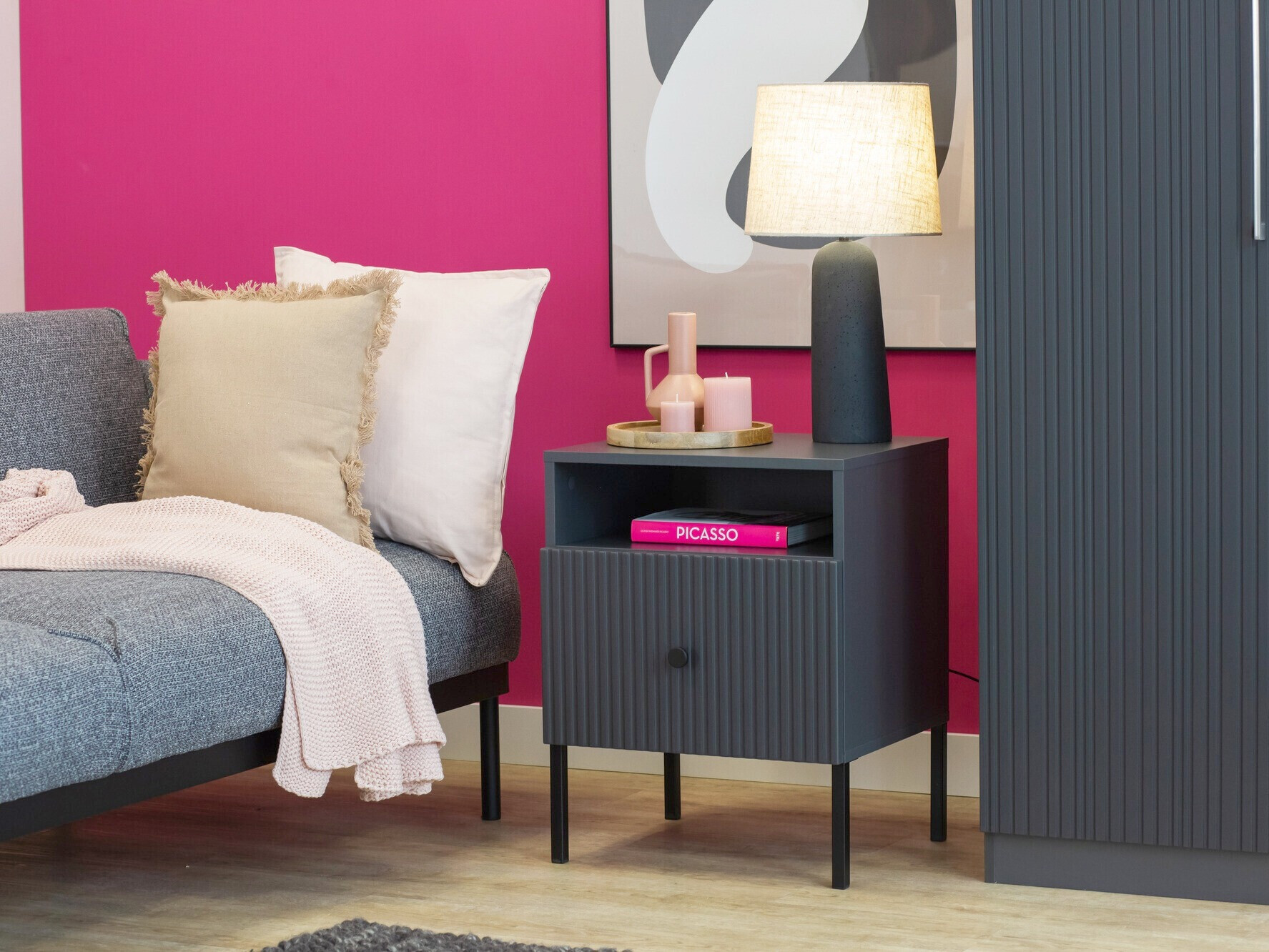 Nočna omarica Etliva 106 (Antracit)