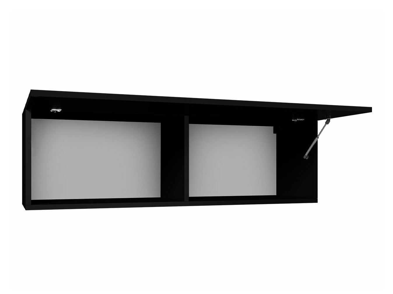 Stenska omarica Tivdalu 101 (Črna + Sijaj črna)