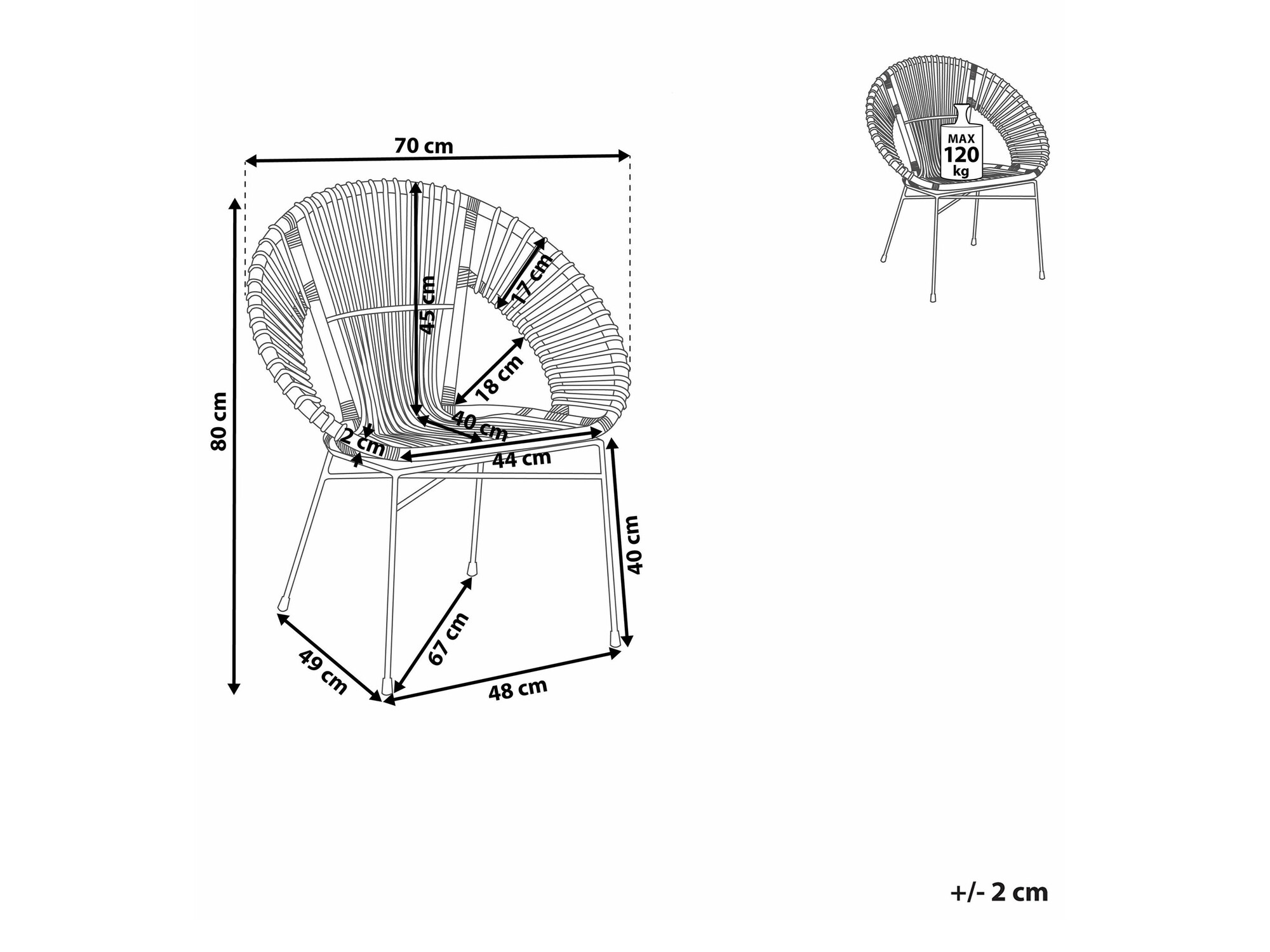 Stol Berwyn 2294 (Temno rjava)