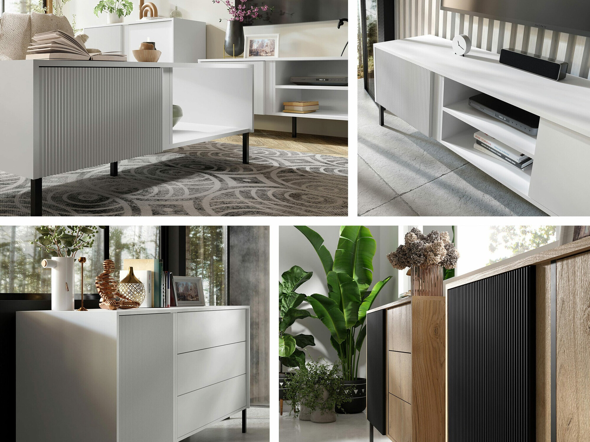 TV-omarica Lumiri 105 (Hrast + Črna)