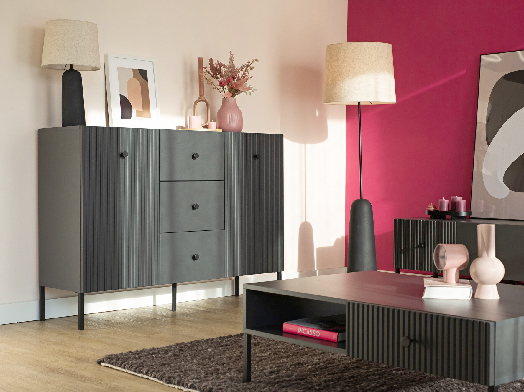 Komoda Etliva 101 (Antracit)