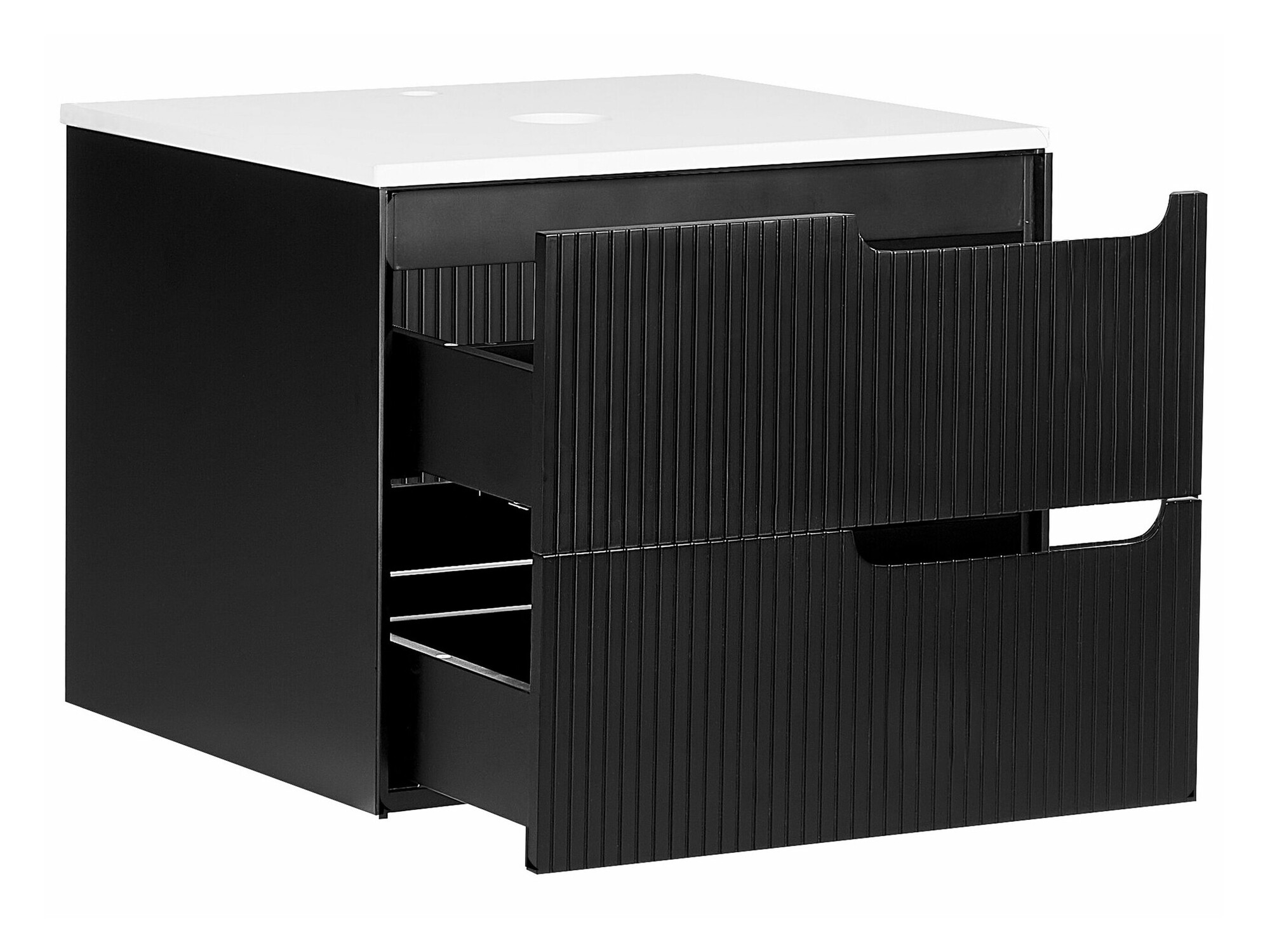 Viseča kopalniška omarica za umivalnik Berwyn 2305 (Črna)