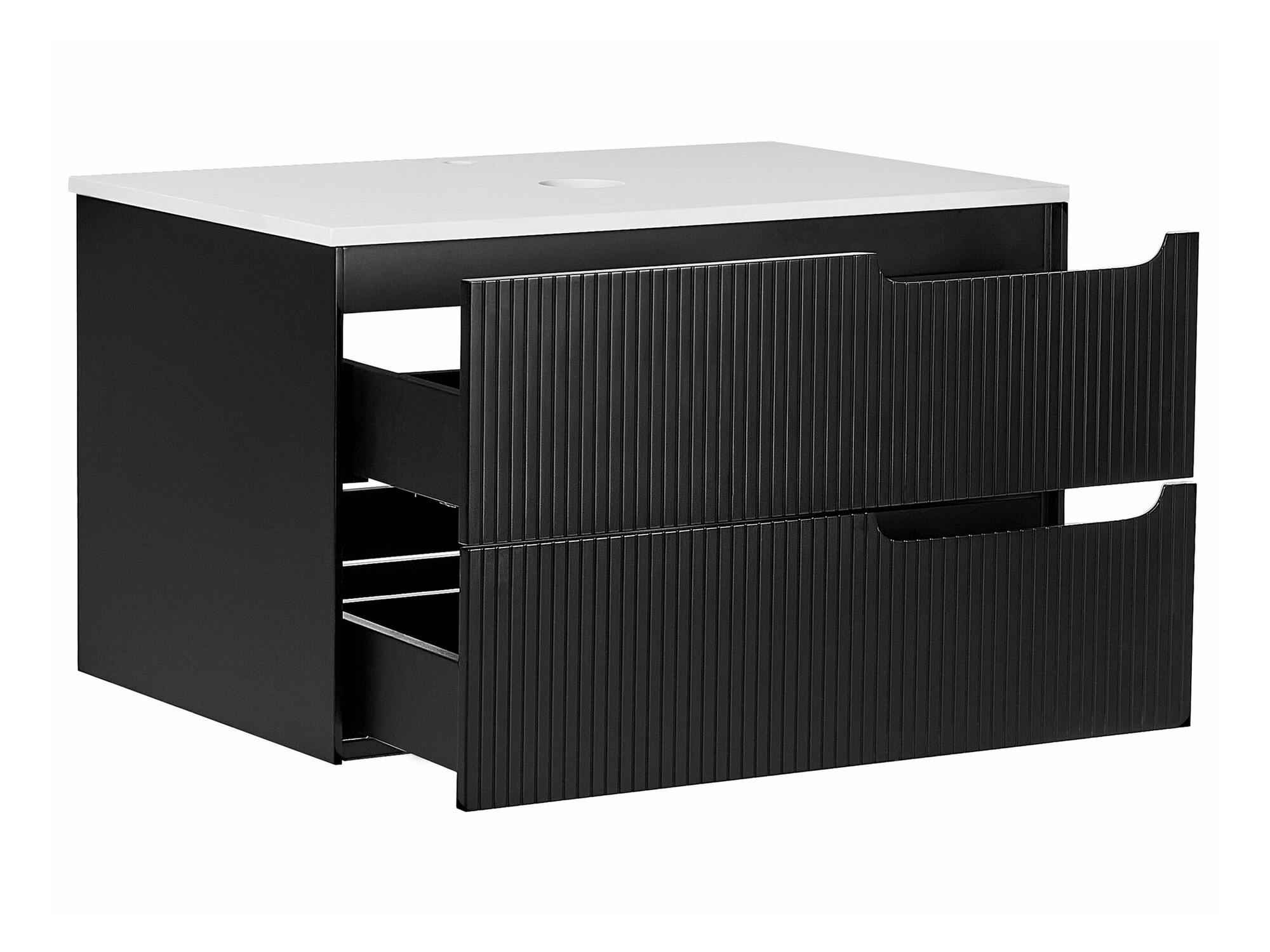 Viseča kopalniška omarica za umivalnik Berwyn 2307 (Črna)