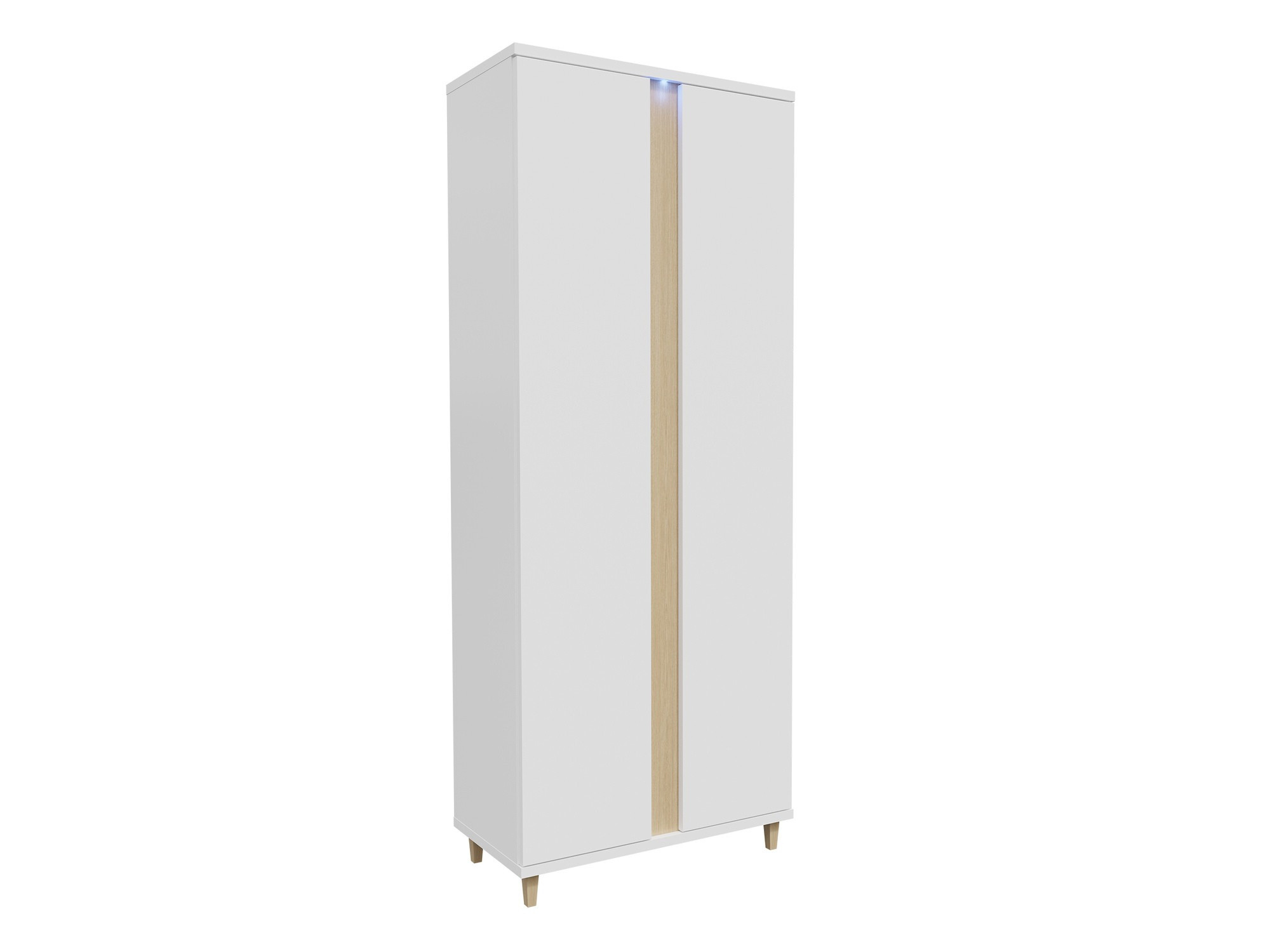 Garderobna omara Livseri 114 (Bela + Sijaj bela + Svetel les)
