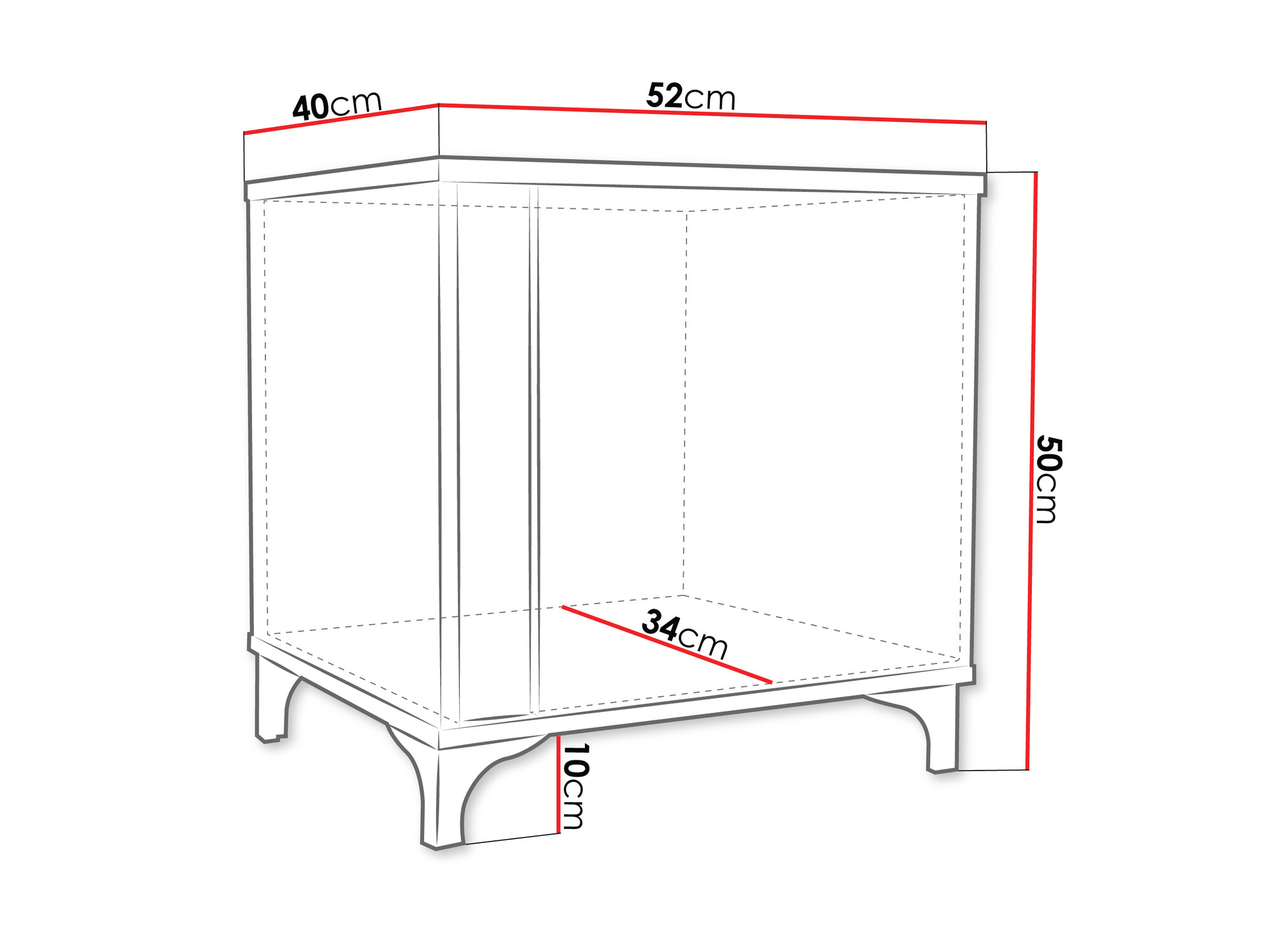 Nočna omarica Florem (Bela + Sijaj bela + Svetel les)