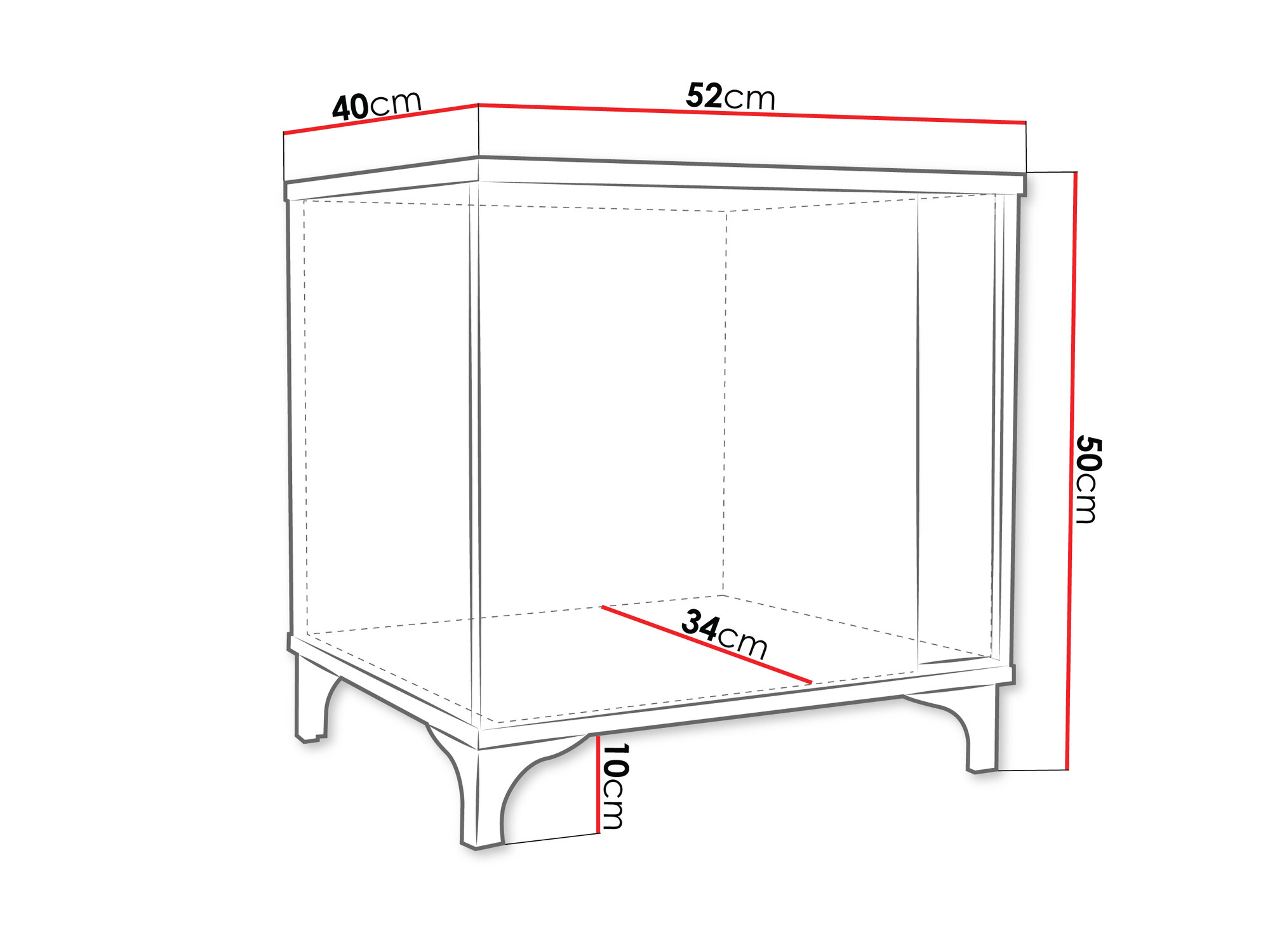 Nočna omarica Florem I (Bela + Sijaj bela + Svetel les)