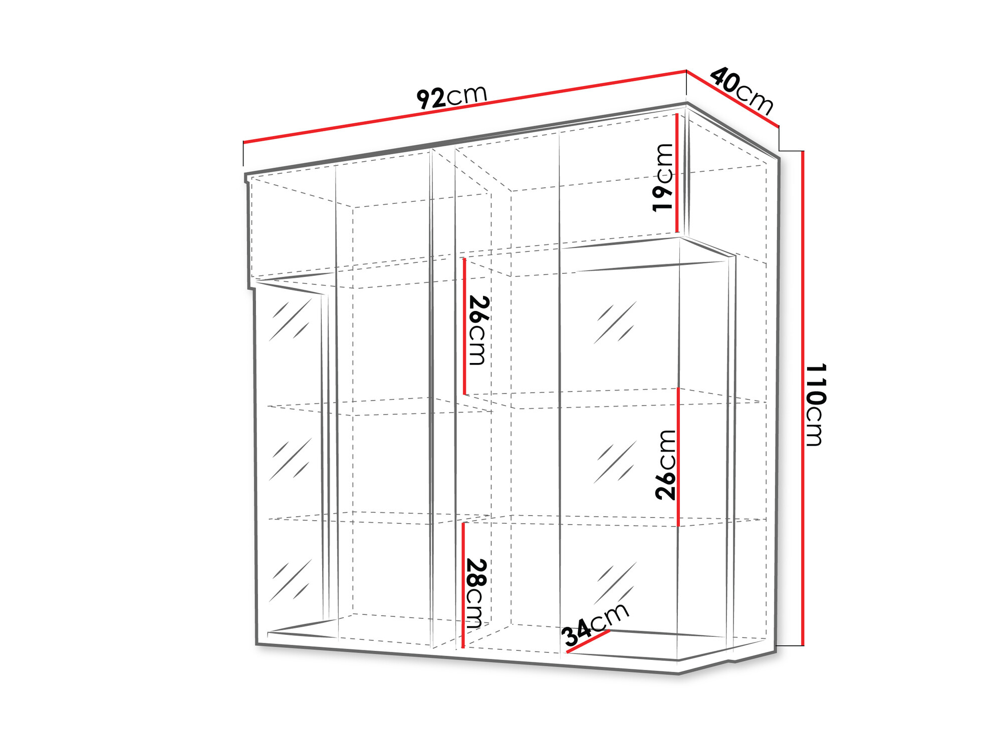 Omarica Livseri 104 (Bela + Sijaj bela + Svetel les)