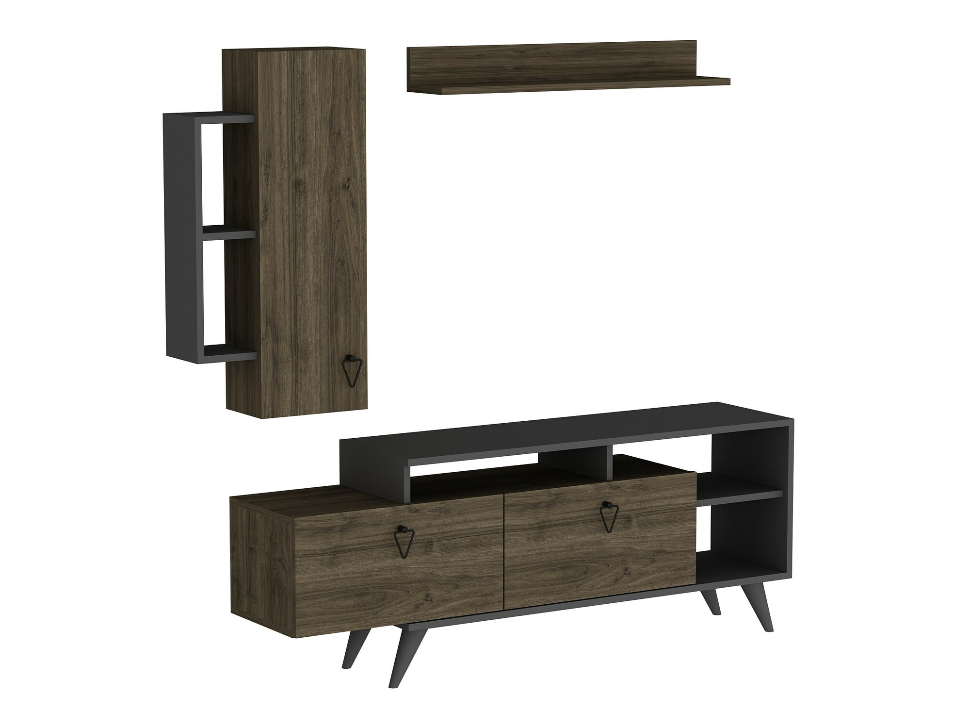 Dnevni prostor Kailua 2294 (Antracit + Oreh)