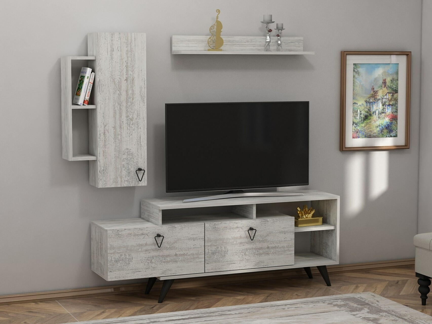 Komplet za dnevno sobo Kailua 2294 (Siva)