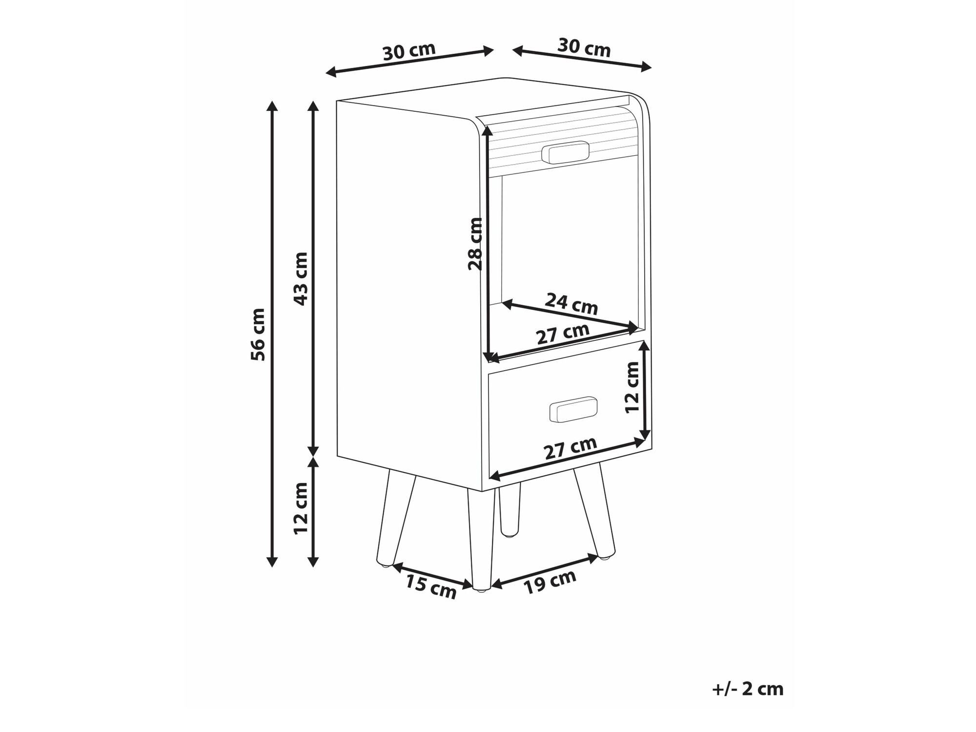 Nočna omarica Berwyn 2327