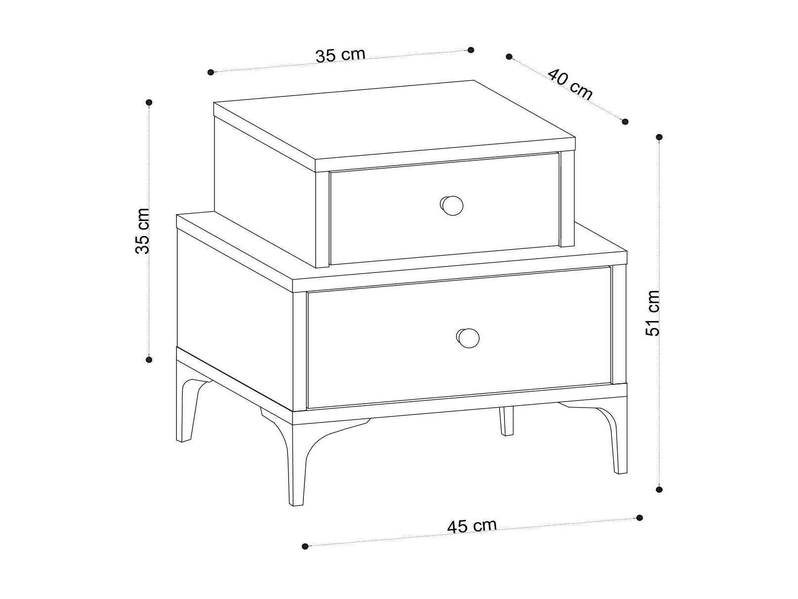 Nočna omarica Sonliro 132