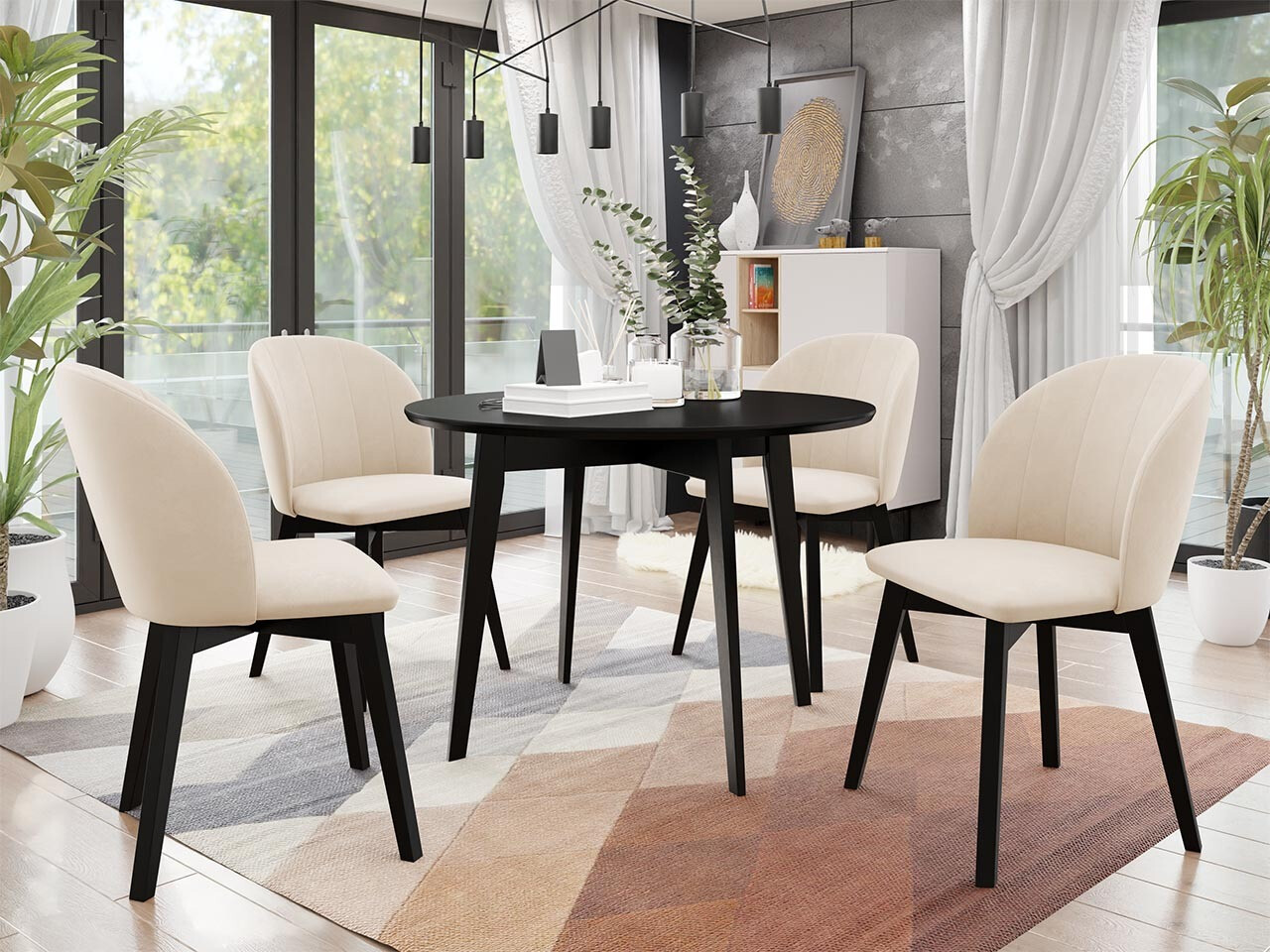 Miza Racine 123 (Črna)