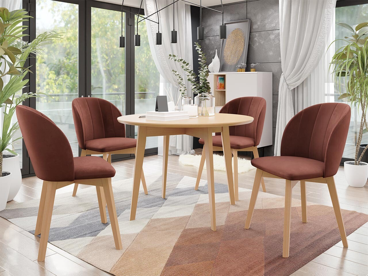 Miza Racine 123 (Rjava)