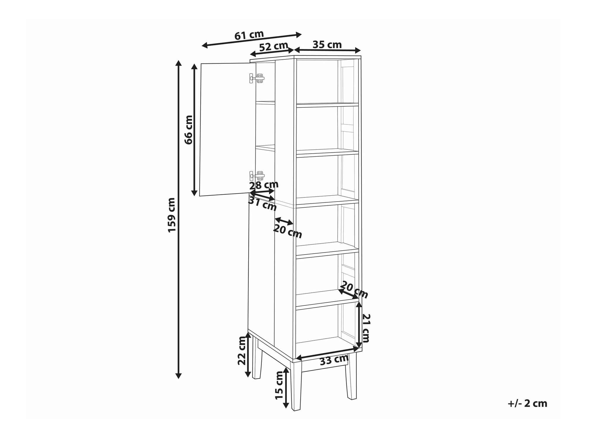 Prostostoječa Kopalniška omarica Berwyn 2342