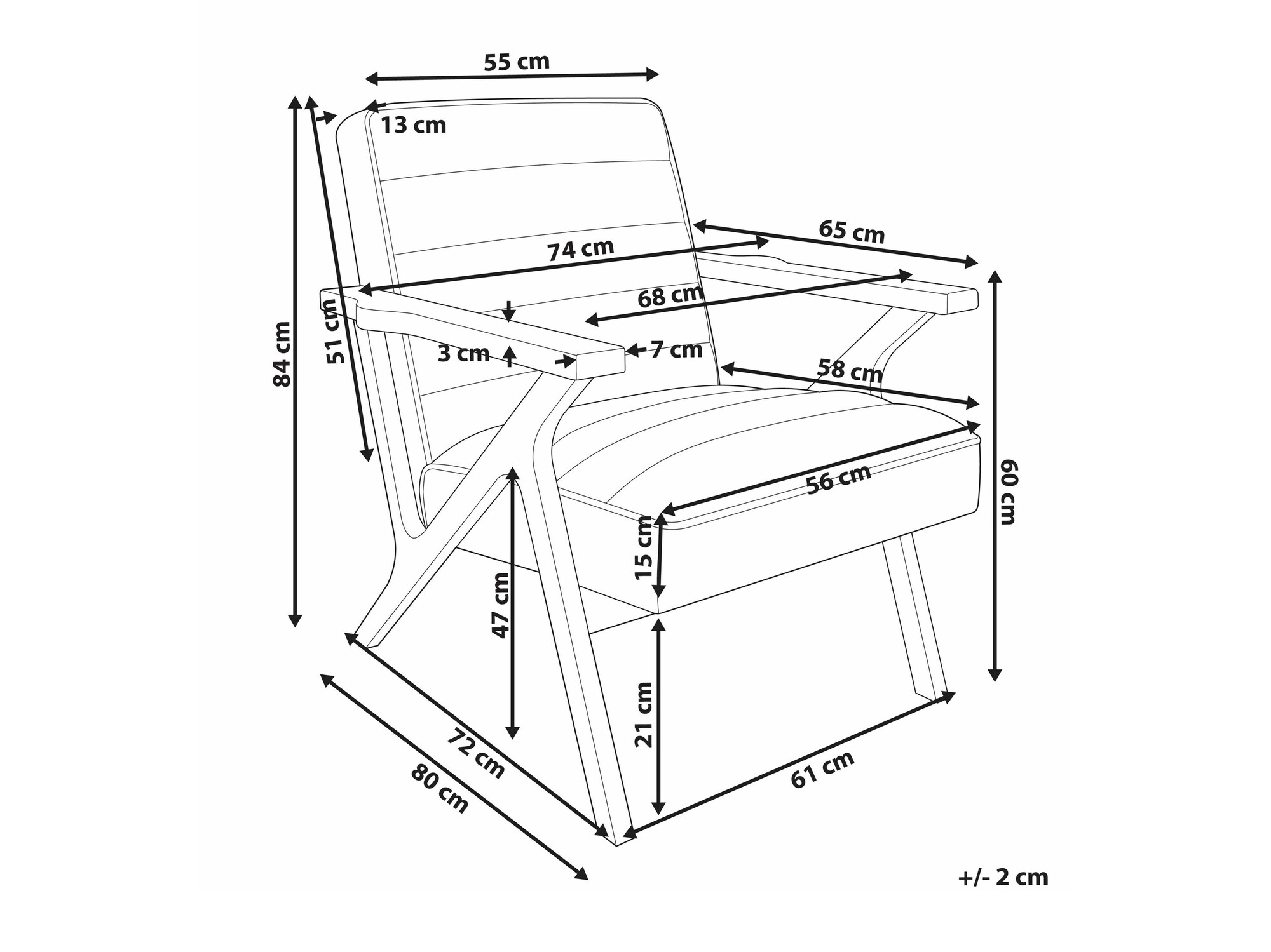 Fotelj Berwyn 2351 (Rjava)