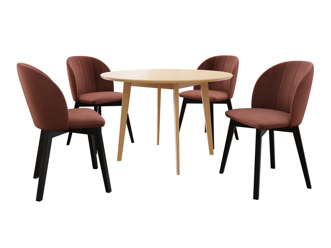 Jedilniški komplet Racine 136 (Rjava)