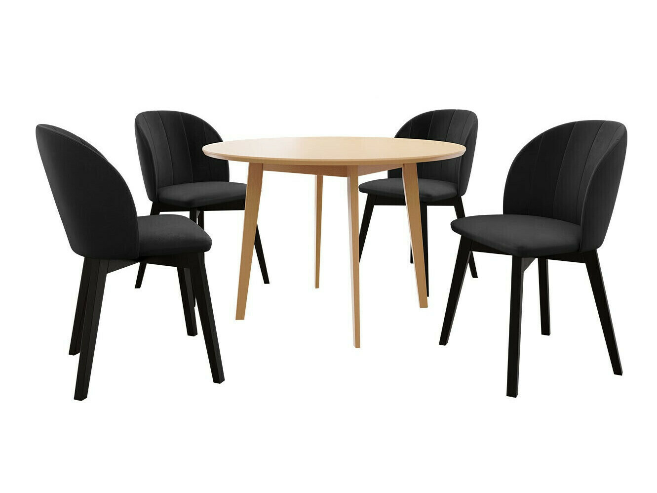 Jedilniški komplet Racine 136 (Rjava)